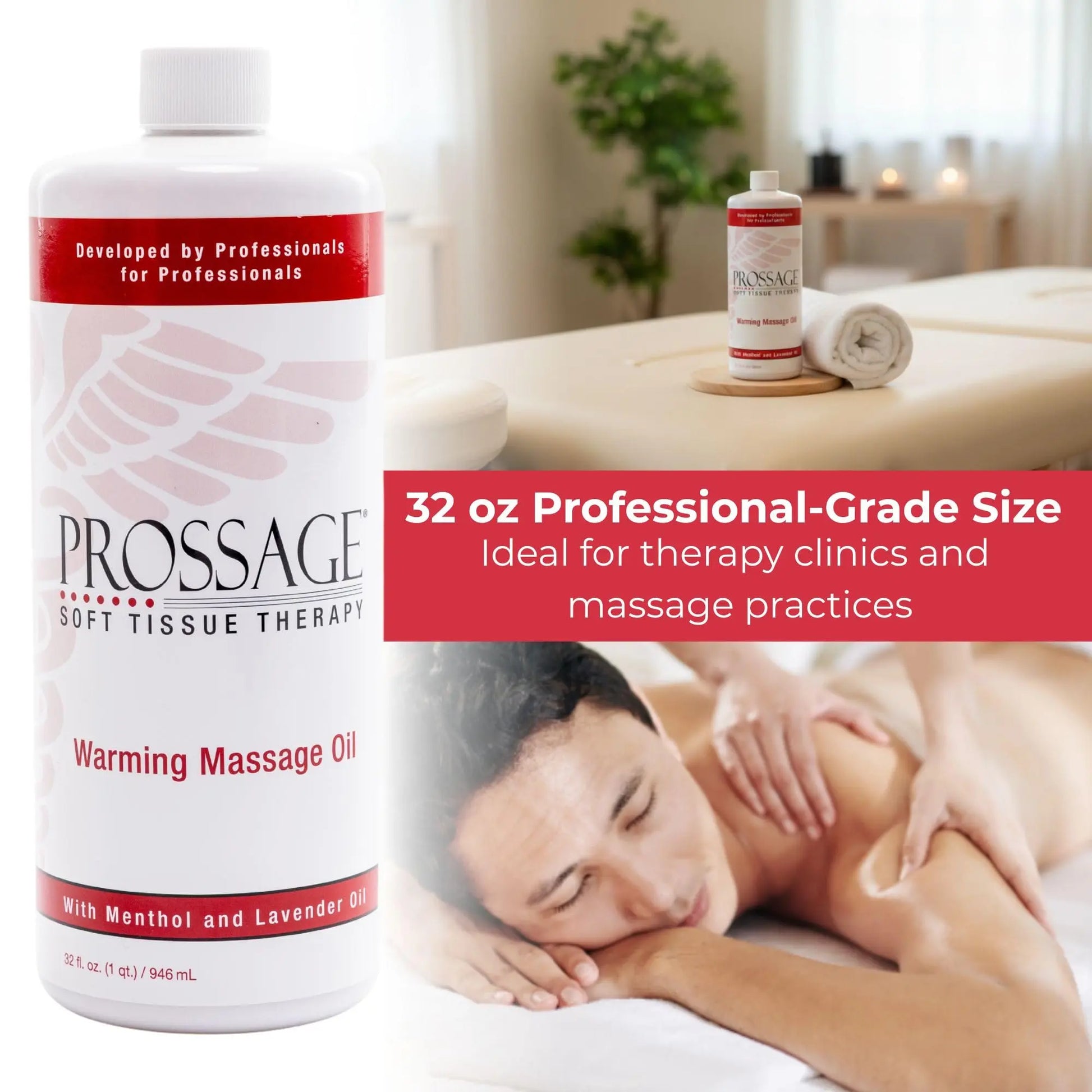 Prossage Heat Warming Relief Massage Oil for Therapuetic Massages, Deep Tissue Massages, and Aromatherapy, Topical Reliever, 32 Ounce Bottle Prossage uk supplements