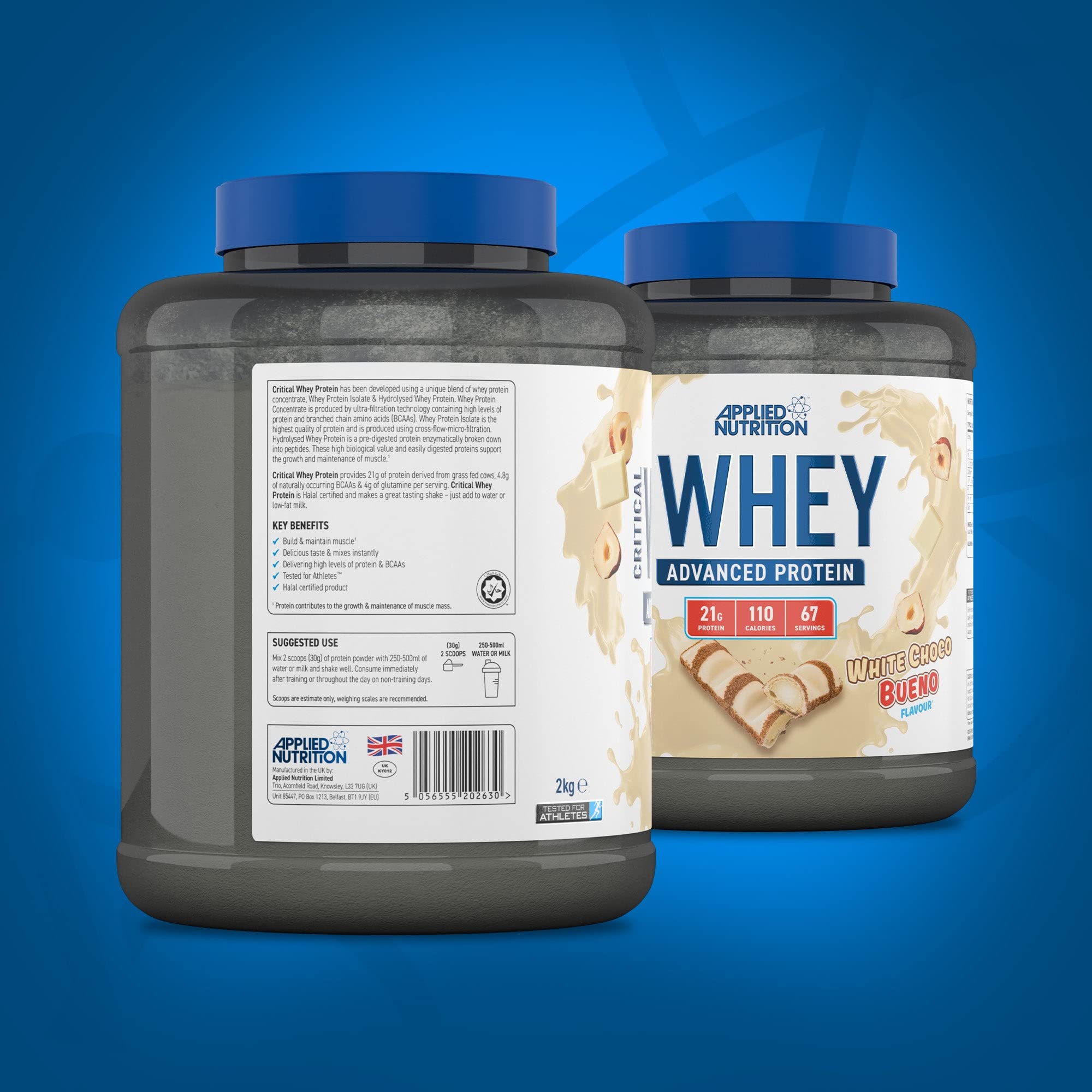 Applied Nutrition Critical Whey Protein Powder 2kg - High Protein Powder, Protein Milkshake Applied Nutrition uk supplements