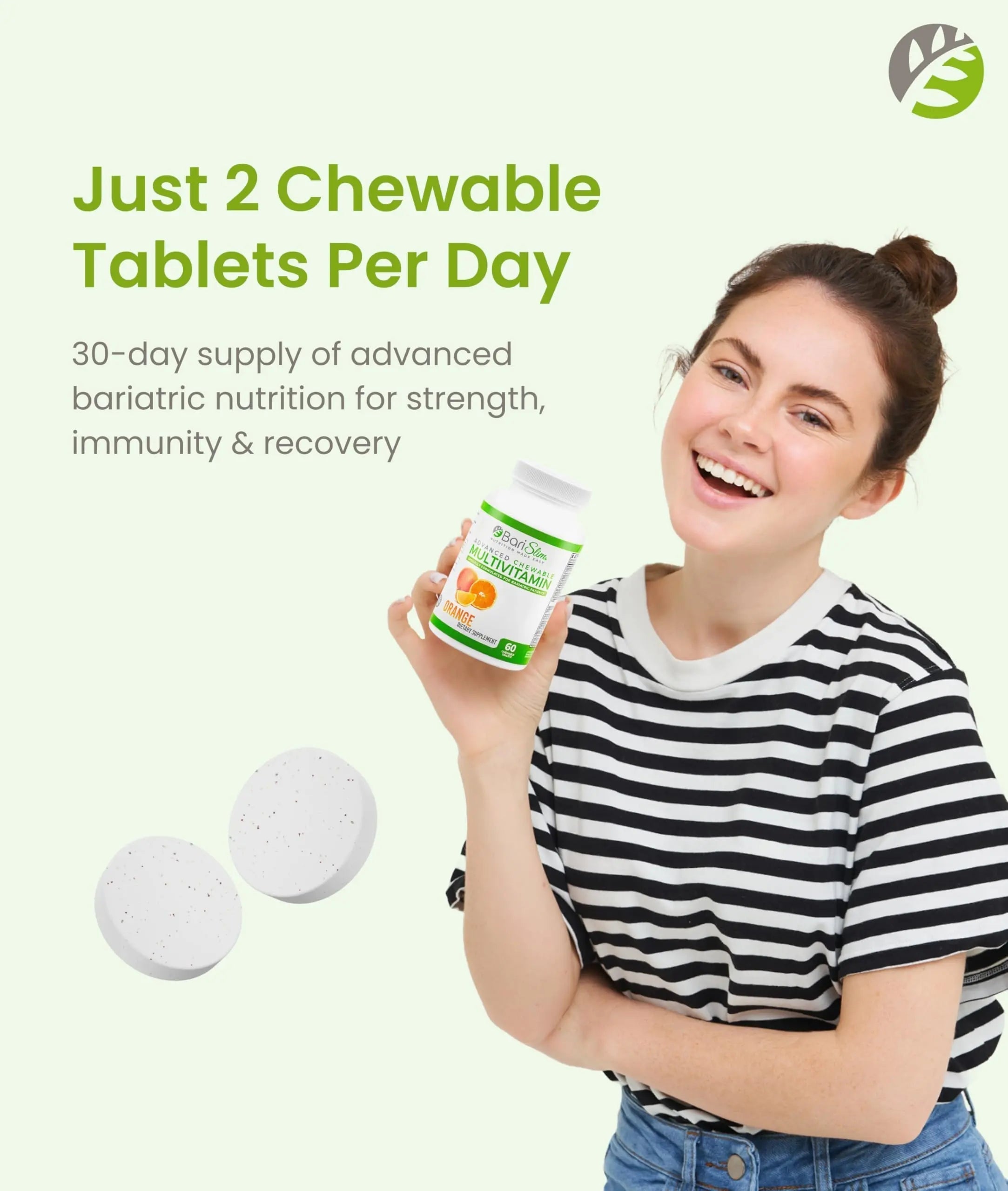 BariSlim Advanced Chewable Bariatric Multivitamin Tablets - Bariatric Vitamin and Supplement for Post Bariatric Surgery Including Gastric BariSlim uk supplements