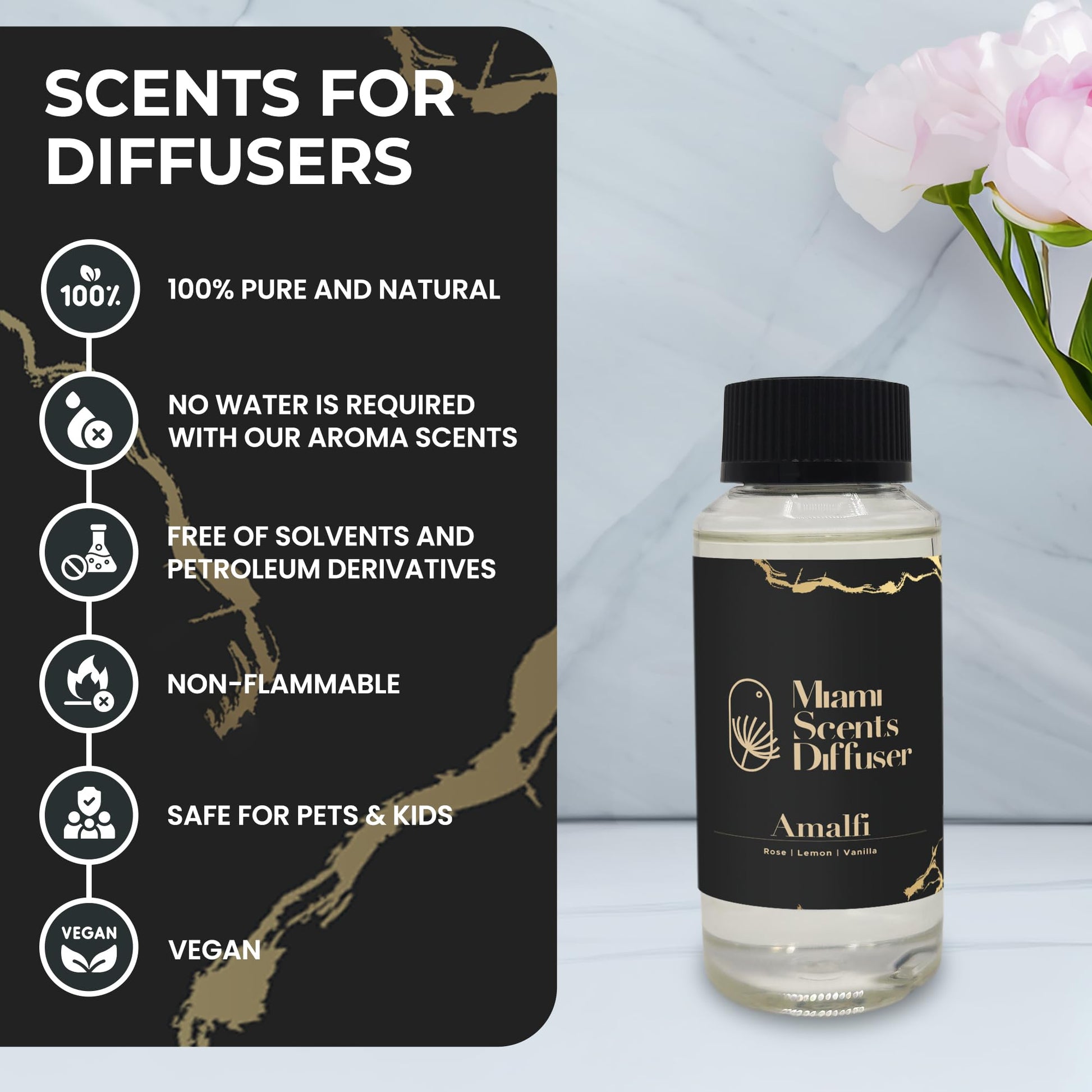 (Amalfi, 120 ml) Miami Scents Diffuser uk supplements