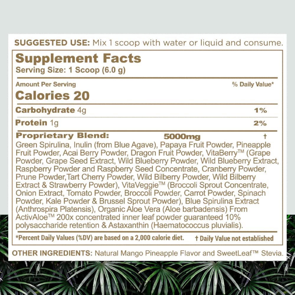 nbpure Earthy Andy Superfood Paradise, Mango Pineapple, 30 Servings nbpure uk supplements