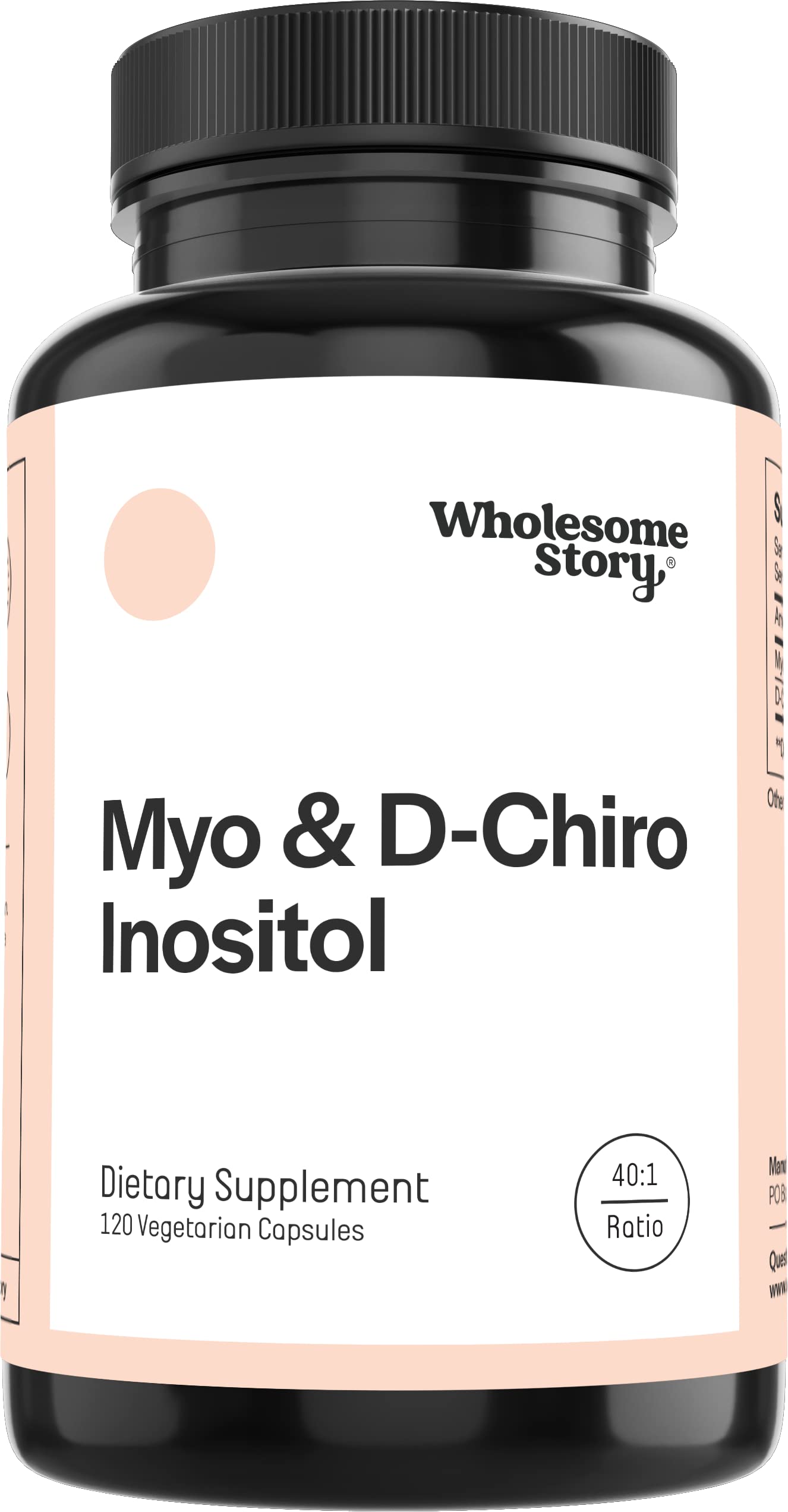 Myo-Inositol & D-Chiro Inositol Blend Capsule | 30-Day Supply | Most Beneficial 40:1 Ratio Wholesome Story uk supplements