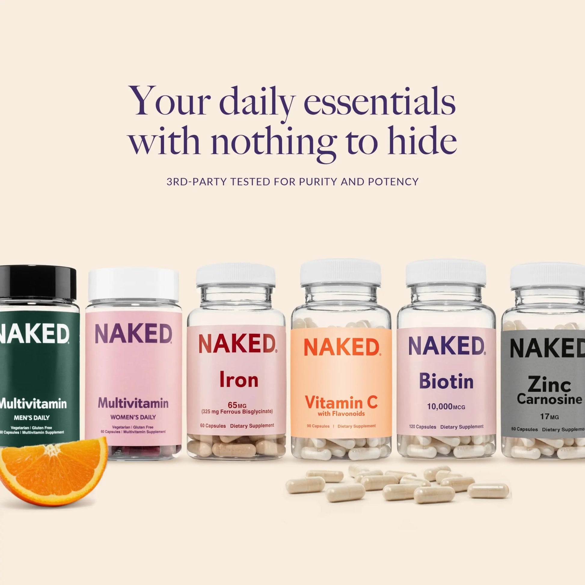 NAKED Nutrition Women's Multi - Daily Multivitamin - Vitamins A, C, E, Selenium, Zinc, Fruit and Super Green Extracts, to Boost Immune Support NAKED uk supplements