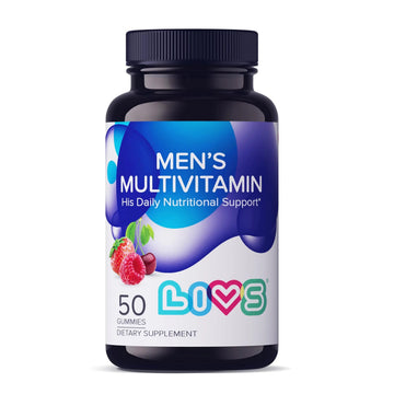 LIVS Men’s Multivitamins Gummies | Chewable Multivitamins for Men Health, Iron & Immune Support | Daily Vitamins with Zinc, Vitamin D3, B12, Biotin & More | LIVS uk supplements