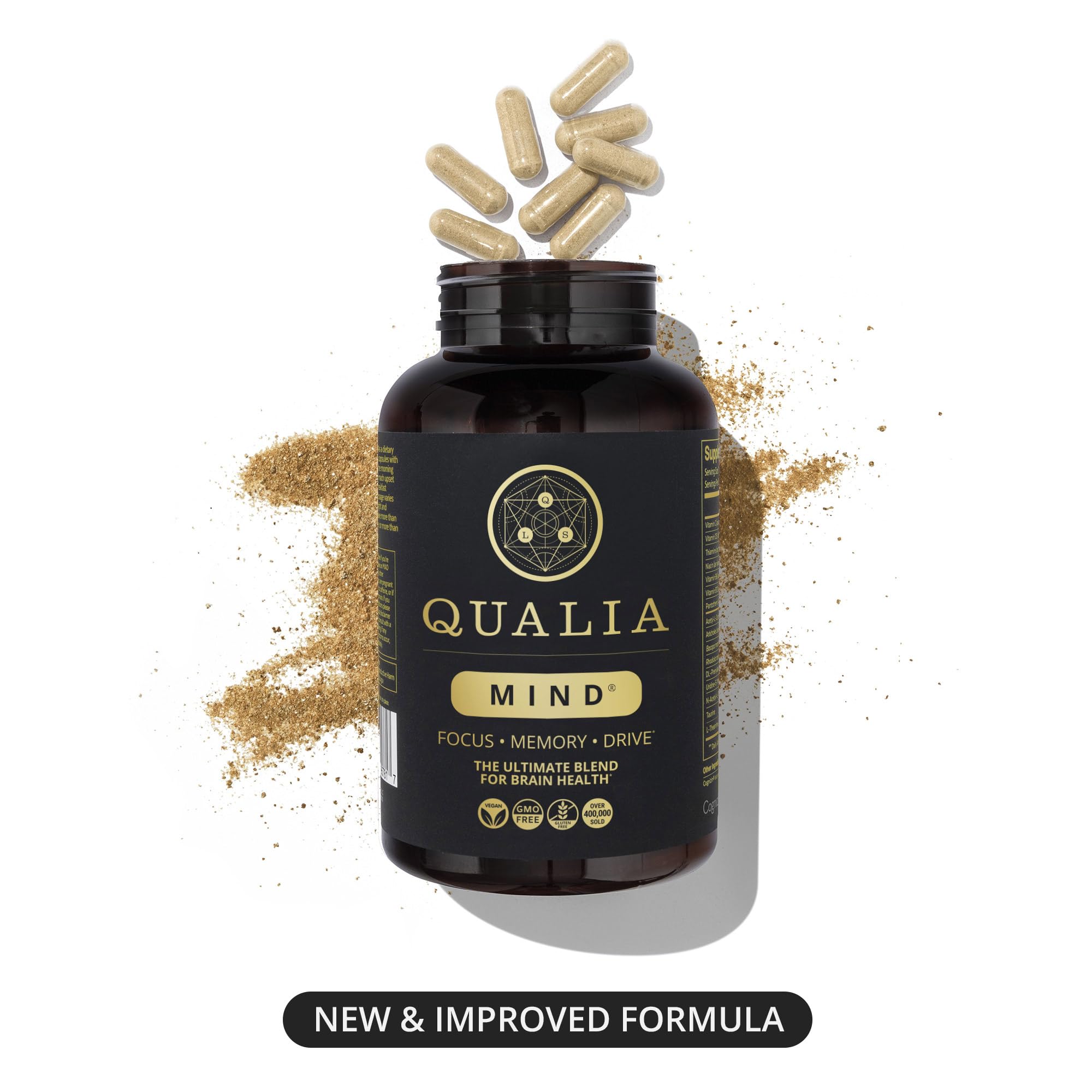Qualia Life Sciences Qualia Mind | The Ultimate Blend for Brain Health* | Doctor-Formulated Nootropic to Fuel Focus & Concentration* | Supports Long Term Brain Health| Maintain Drive & Productivity QUALIA LIFE SCIENCES uk supplements