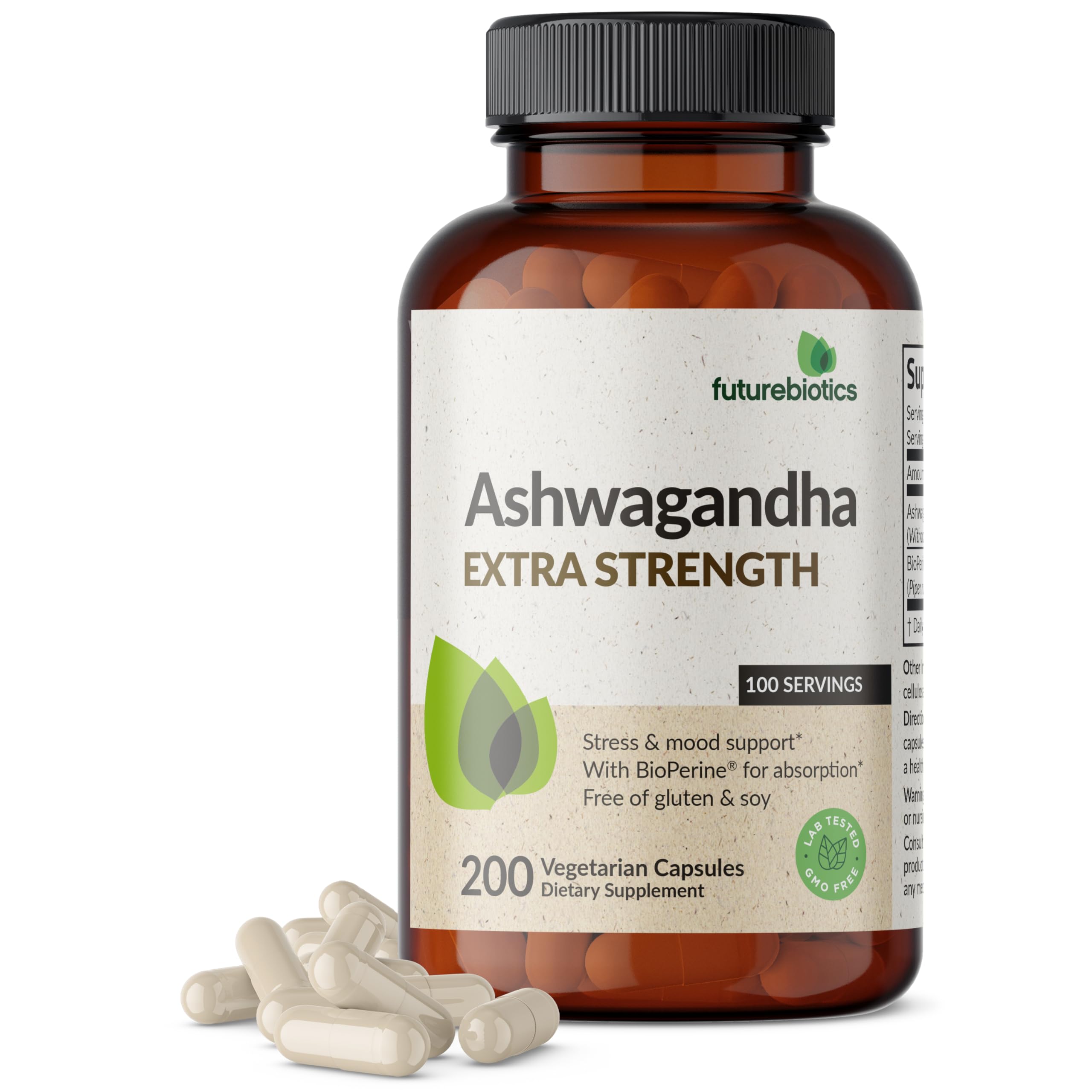 Futurebiotics Ashwagandha Extra Strength Stress & Mood Support with BioPerine Futurebiotics uk supplements