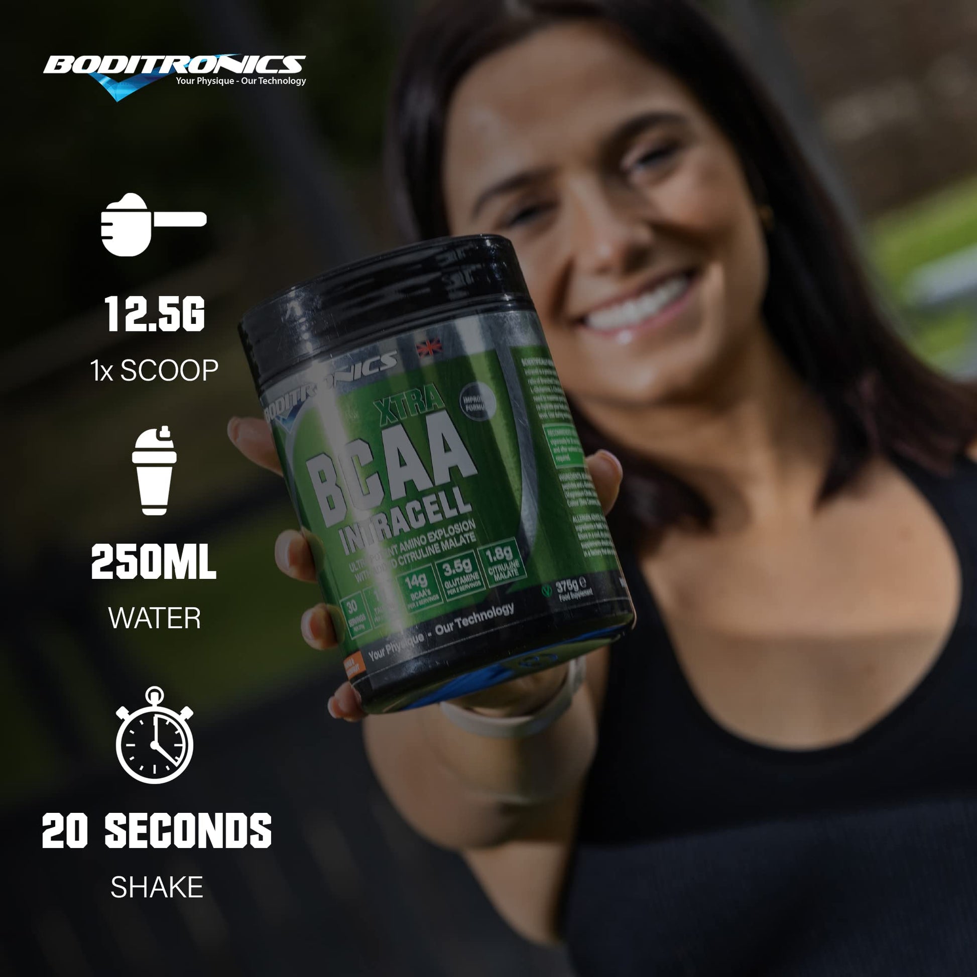Boditronics BCAA Intracell Xtra Intra Workout Protein Powder, Branched Chain Amino Acid Supplement Boditronics uk supplements