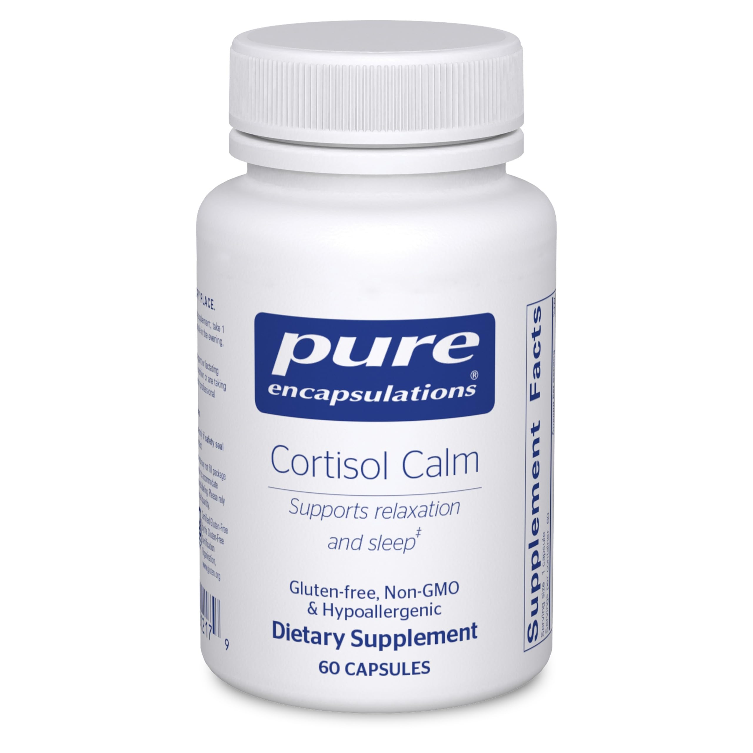 Pure Encapsulations Cortisol Calm - Supports Cortisol Health & Relaxation - Contains Ashwagandha & L-Theanine - Restful Sleep - 60 Capsules Pure Encapsulations uk supplements