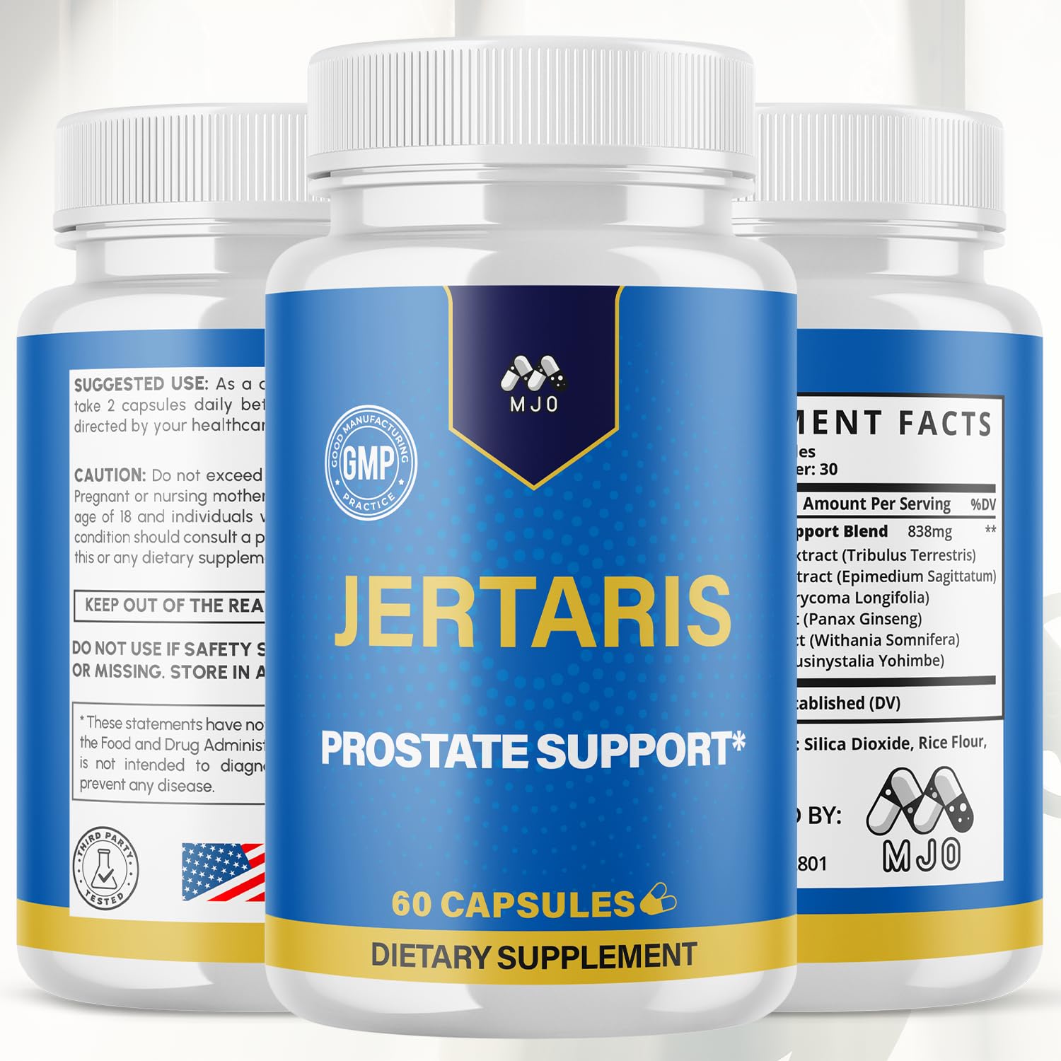 Jertaris Capsules, Official Jertaris Support Pills for men with All Natural Ingredients, Advanced Formula for Optimal Health & Wellness Support with Premium Vitamins for Active Lifestyle (60 Capsules) MJO uk supplements