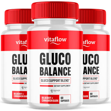 (3 Pack) Vitaflow Balance Support Supplement Capsules, Official VitaFlow Support Supplements Pills with All Natural Premium Ingredients, Vita Flow Advanced Glyco Balance for Men & Women (180 Capsules) Syvor uk supplements