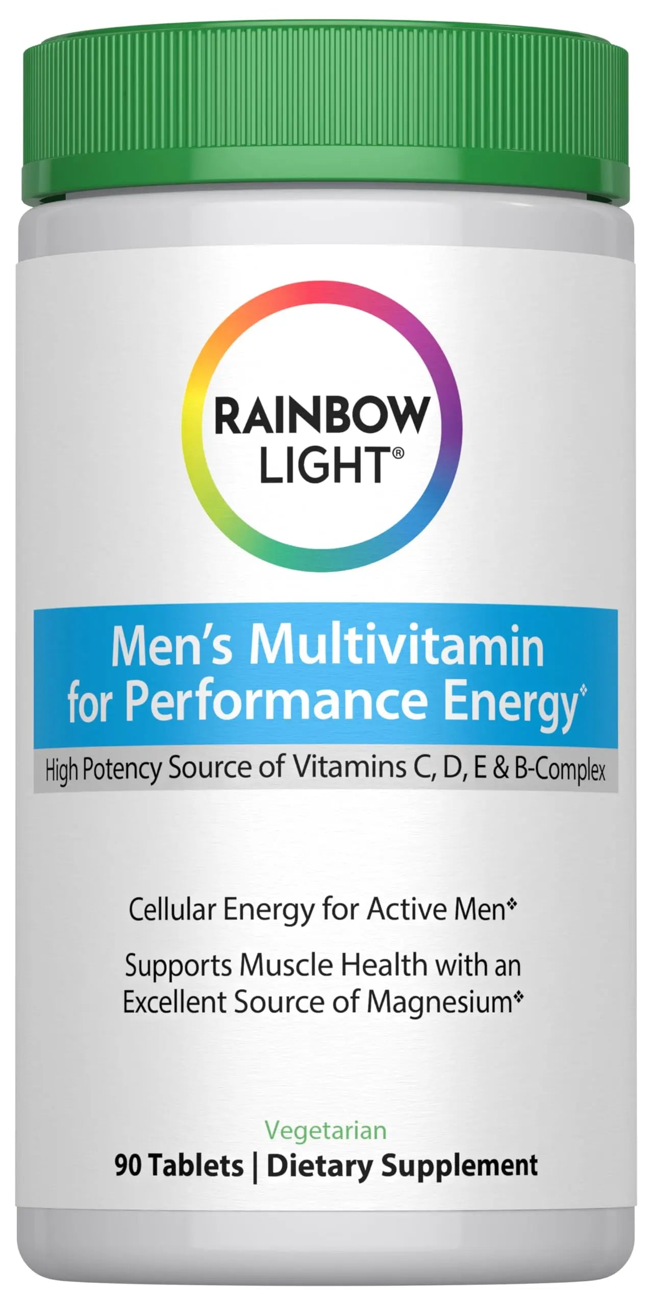 Rainbow Light Performance Energy Multivitamin for Men + | 90 Tablets | Real Food Nutrients | with Digestive Enzymes & Probiotics | Nitric Oxide Precursors Rainbow Light uk supplements