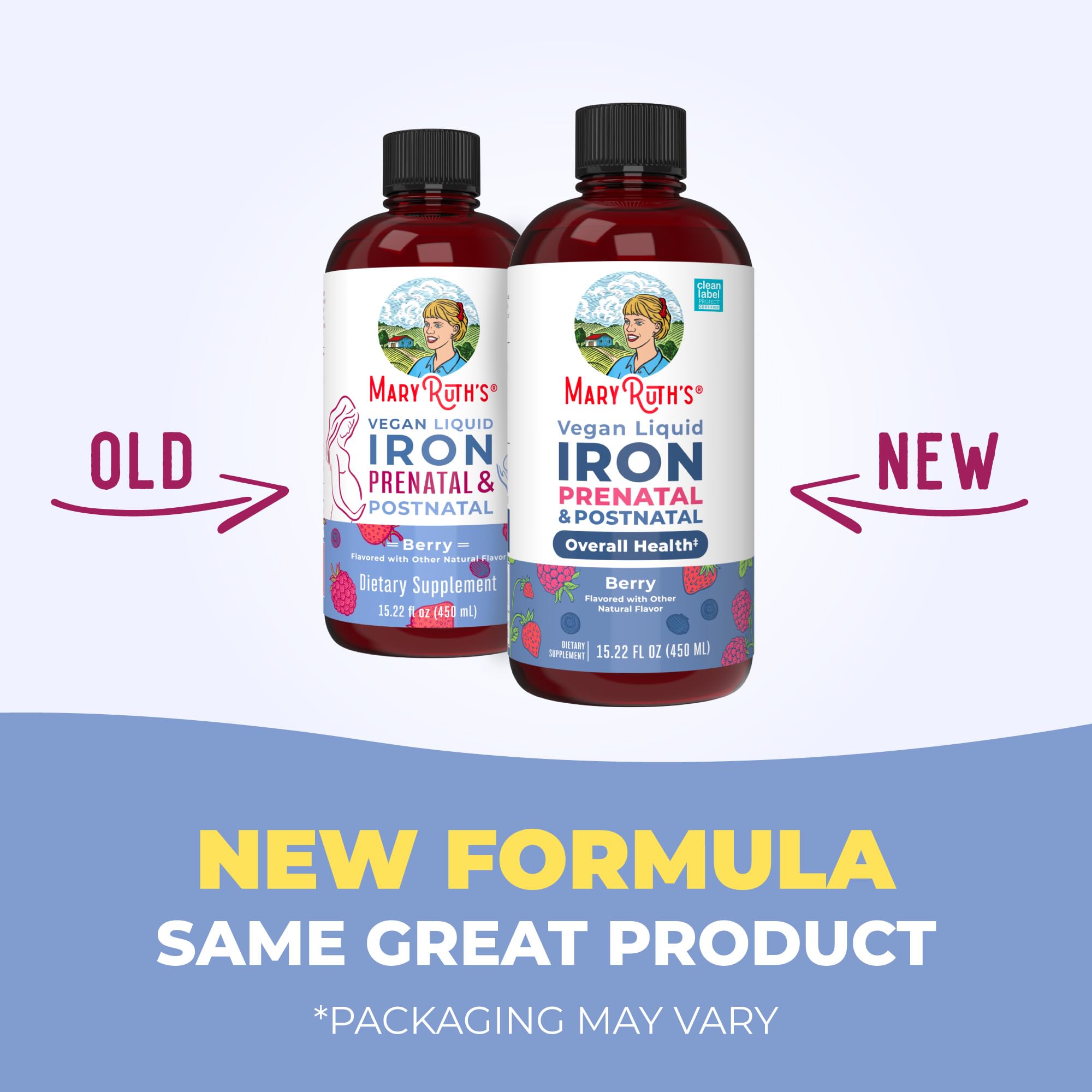 MaryRuth Organics | Liquid Iron Supplement Prenatal & Postnatal for Pregnant & Lactating | Iron Deficiency | Immune Support | Sugar/Gluten Free | Vegan | Non-GMO | 15.22 Fl Oz MARYRUTH'S uk supplements
