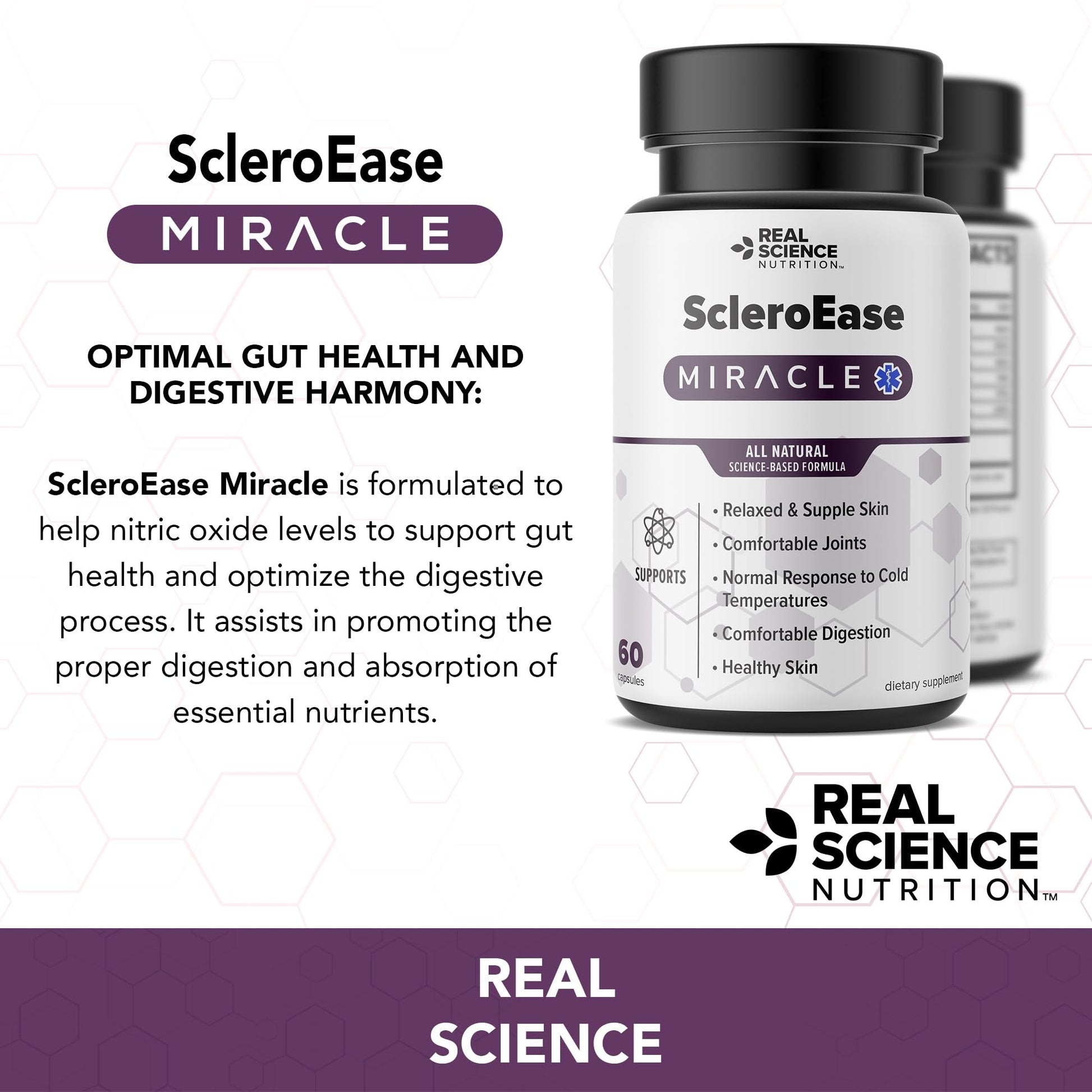 Real Science Nutrition ScleroEase Miracle Offers Relief to sufferers of Scleroderma, Supporting Flexible & Supple Skin, Comfortable Joint Movement, Comfortable Digestion, and Healthy Skin Real Science Nutrition uk supplements