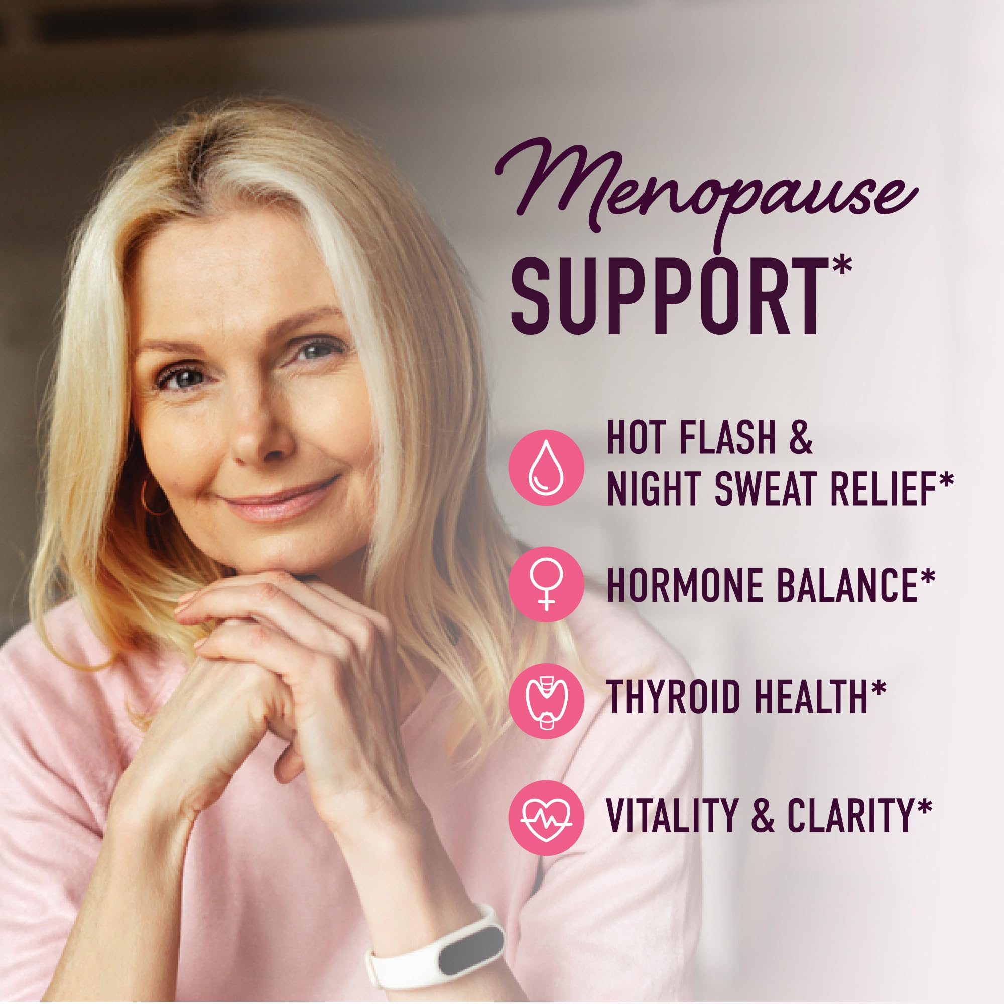 Menopause Support Gummies | Hormone Balance Relief for Hot Flashes, Night Sweats, Mood Swings, & Bloating | with Phytoestrogen Soy, Vitamin D3, PABA, Biotin | Vegetarian, Gluten-Free | 60 Count SMNutrition uk supplements