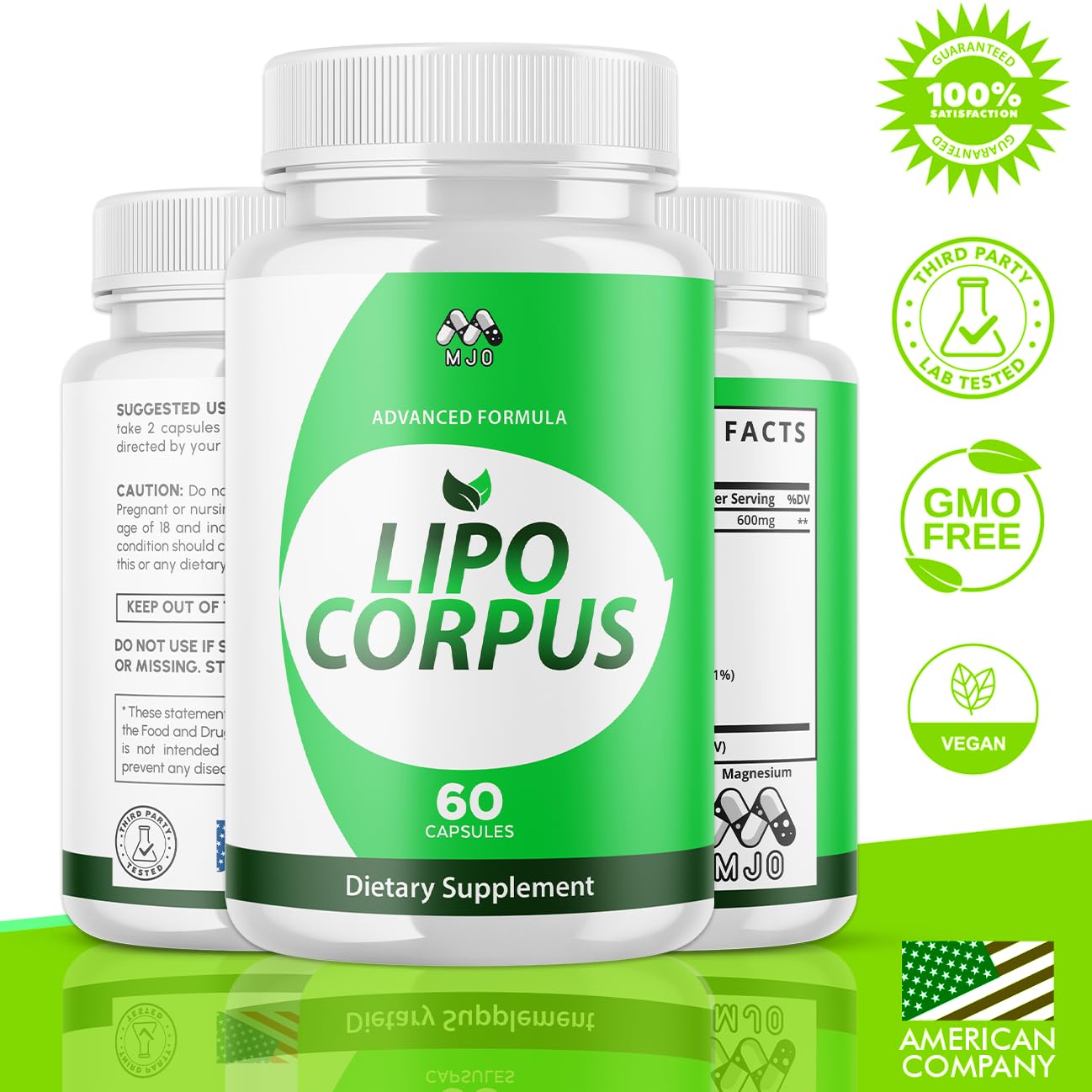 Lipo Corpus Capsules, Official LipoCorpus Supplement Pills Will All Natural Ingredients, Advanced Formula Lipo Corpus Active Lifestyle Supporting Health and Wellness for Women and Men (60 Capsules) MJO uk supplements