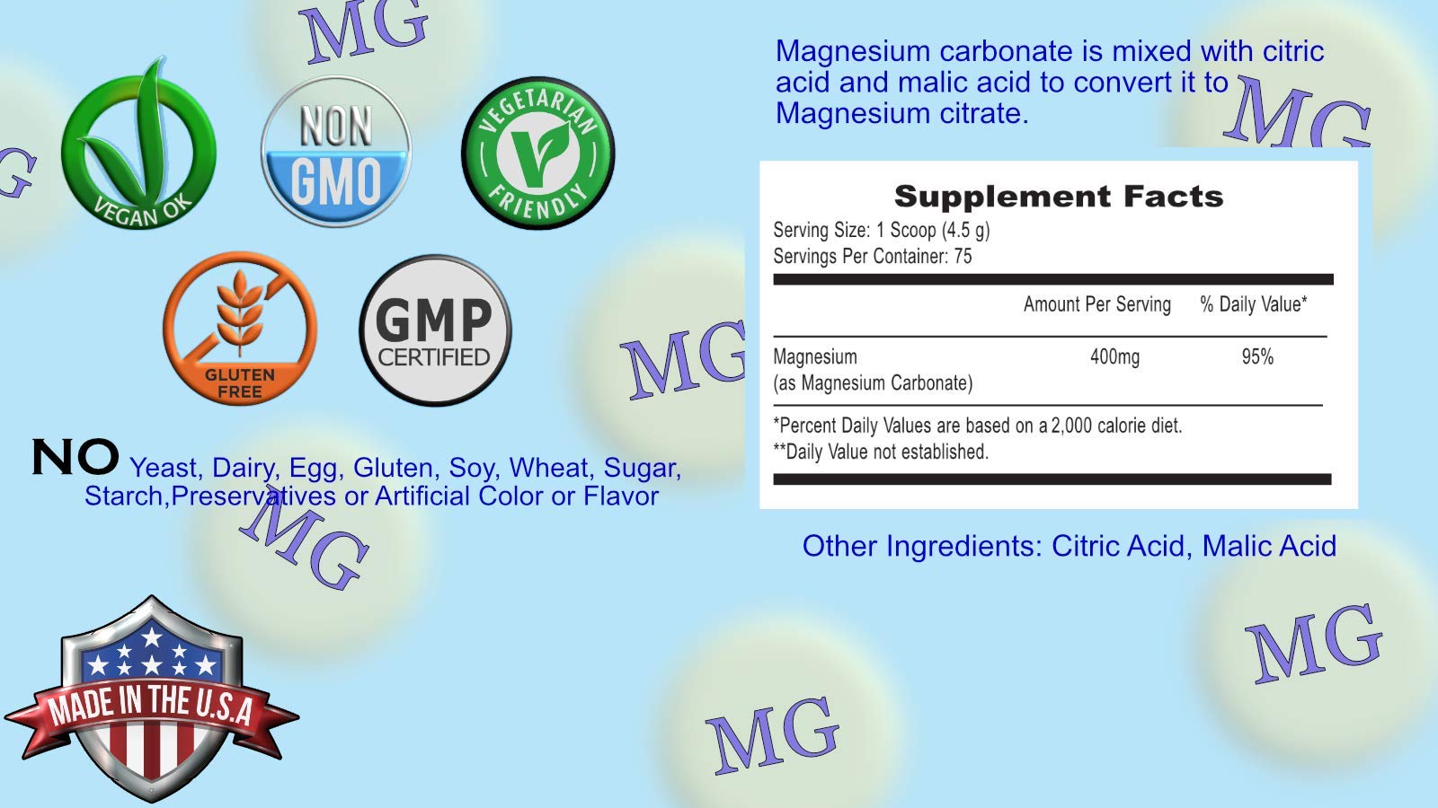 Magnesium Supreme (Original Plain Unflavored) Better Sleep, Relaxation Natural Magnesium Supplement, Non-GMO, Gluten Free, Vegan Formula. 12oz 75 Servings Peter's Choice uk supplements