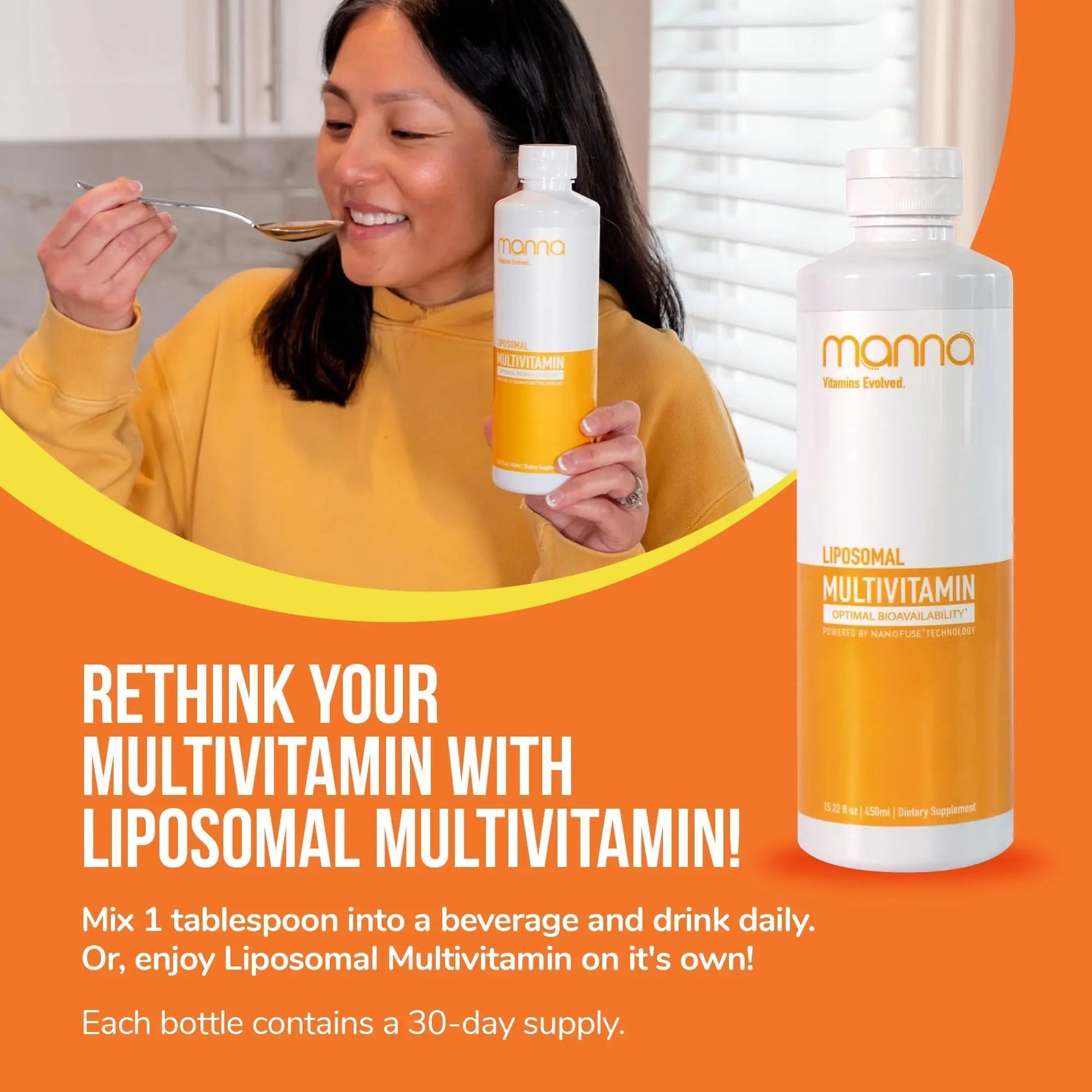 Manna Vitamins Evolved Liposomal Multivitamin - Daily Multivitamin Provides 20 Vitamins and Minerals - Multivitamins for Men and Women Manna Vitamins Evolved uk supplements