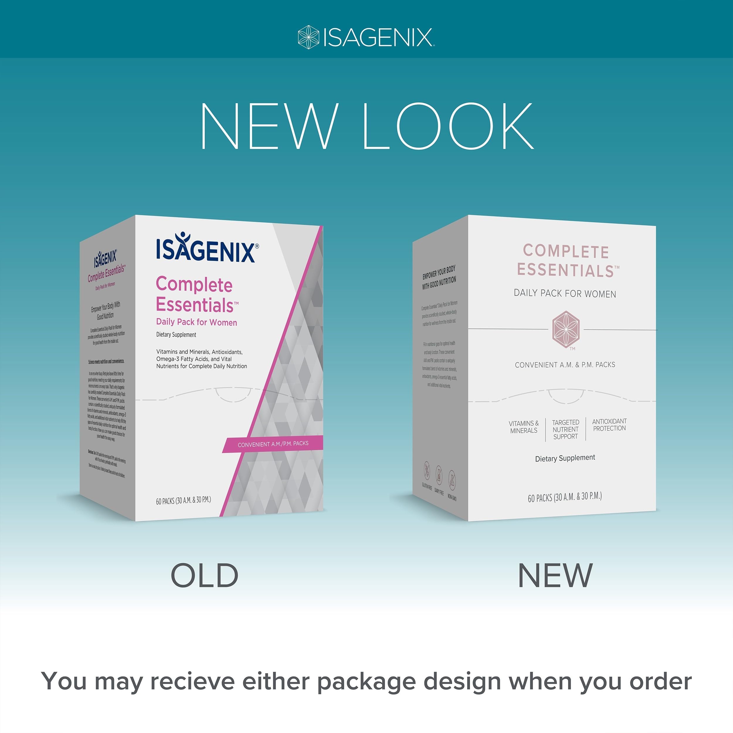 Complete Essentials™ Daily Pack for Women - Balanced Micronutrients for Optimal Women's Health & Performance - Antioxidants to Fight Oxidative Stress - Convenient Individual Packs - 30-Day Supply Isagenix uk supplements