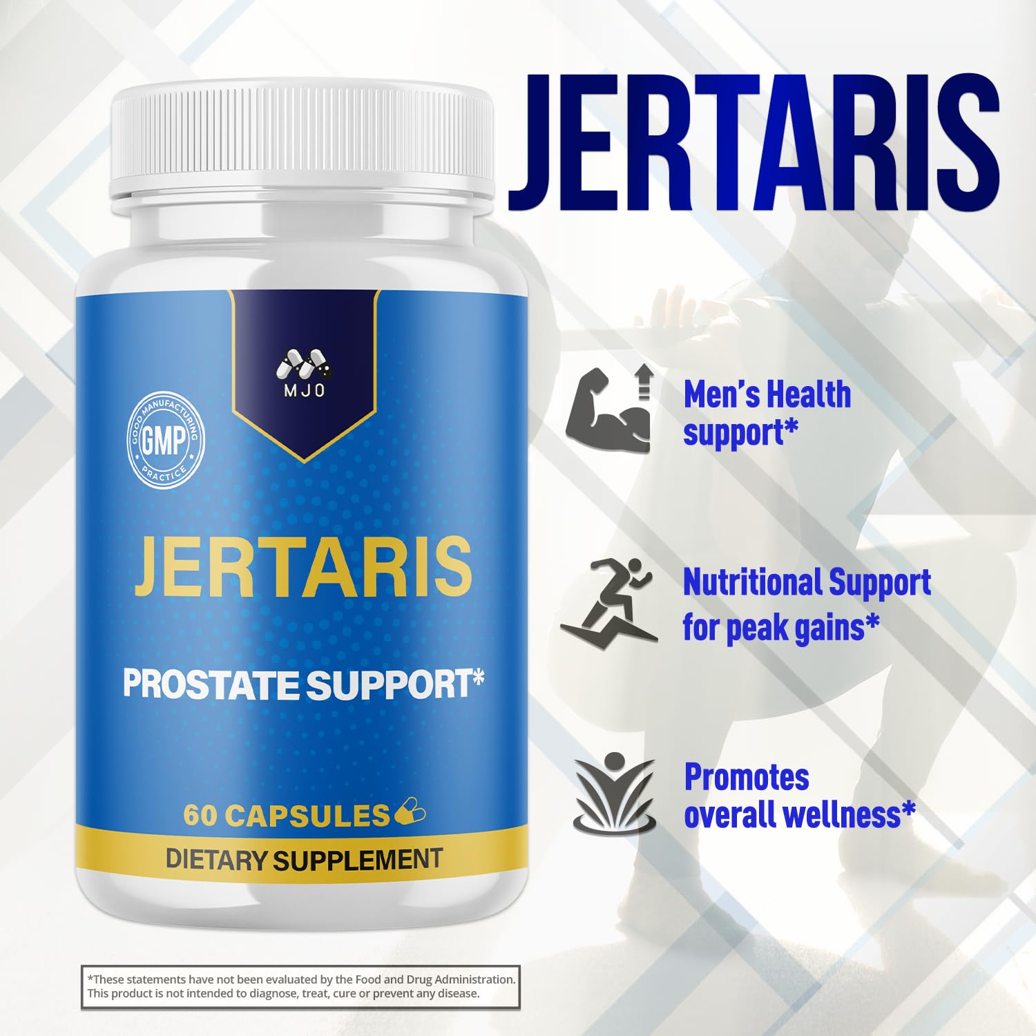 Jertaris Capsules, Official Jertaris Support Pills for men with All Natural Ingredients, Advanced Formula for Optimal Health & Wellness Support with Premium Vitamins for Active Lifestyle (60 Capsules) MJO uk supplements