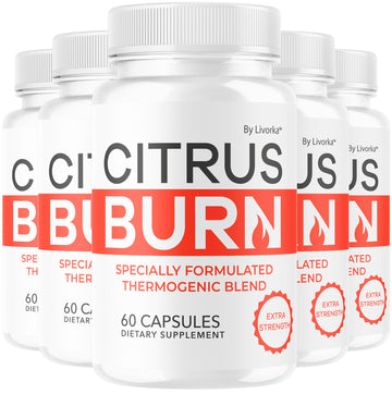 (5 Pack) Citrus Burn Capsules - Official CitrusBurn Pills Supplement Support All Natural Ingredients Advanced Formula Premium Multivitamin for Overall Health & Wellness, 300 Capsules for 5 Months LIVORKA uk supplements