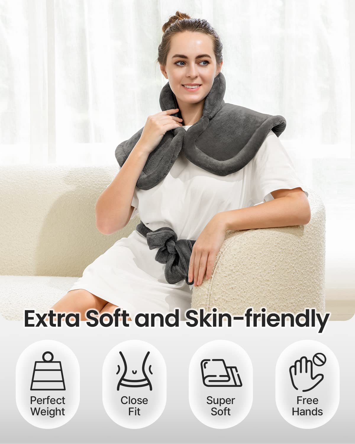 RENPHO Weighted Heating Pad for Back Pain Relief, FSA HSA Eligible, Electric Heat Pads RENPHO uk supplements