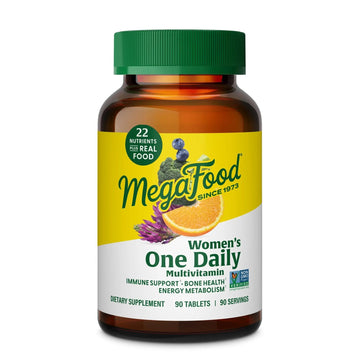 MegaFood Womens Multivitamin One Daily - Multivitamin for Women - Vitamin C, Vitamin D, Iron & B Vitamins - Bone, Energy Metabolism & Immune Support - Vegetarian, GlutenFree - 90 Tablets, 90 Servings MegaFood uk supplements