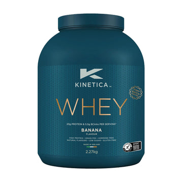 Kinetica Banana Whey Protein Powder | 2.27kg | 23g Protein per Serving | 76 Servings Kinetica uk supplements