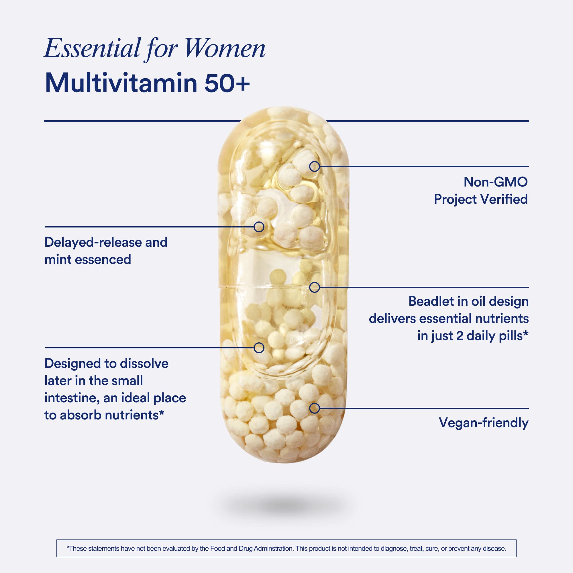 Ritual Multivitamin for Women 50+, Menopause Supplements with Vitamin D3, K2 and Magnesium for Bone Support*, Omega-3 DHA, Vitamin B12 Ritual uk supplements