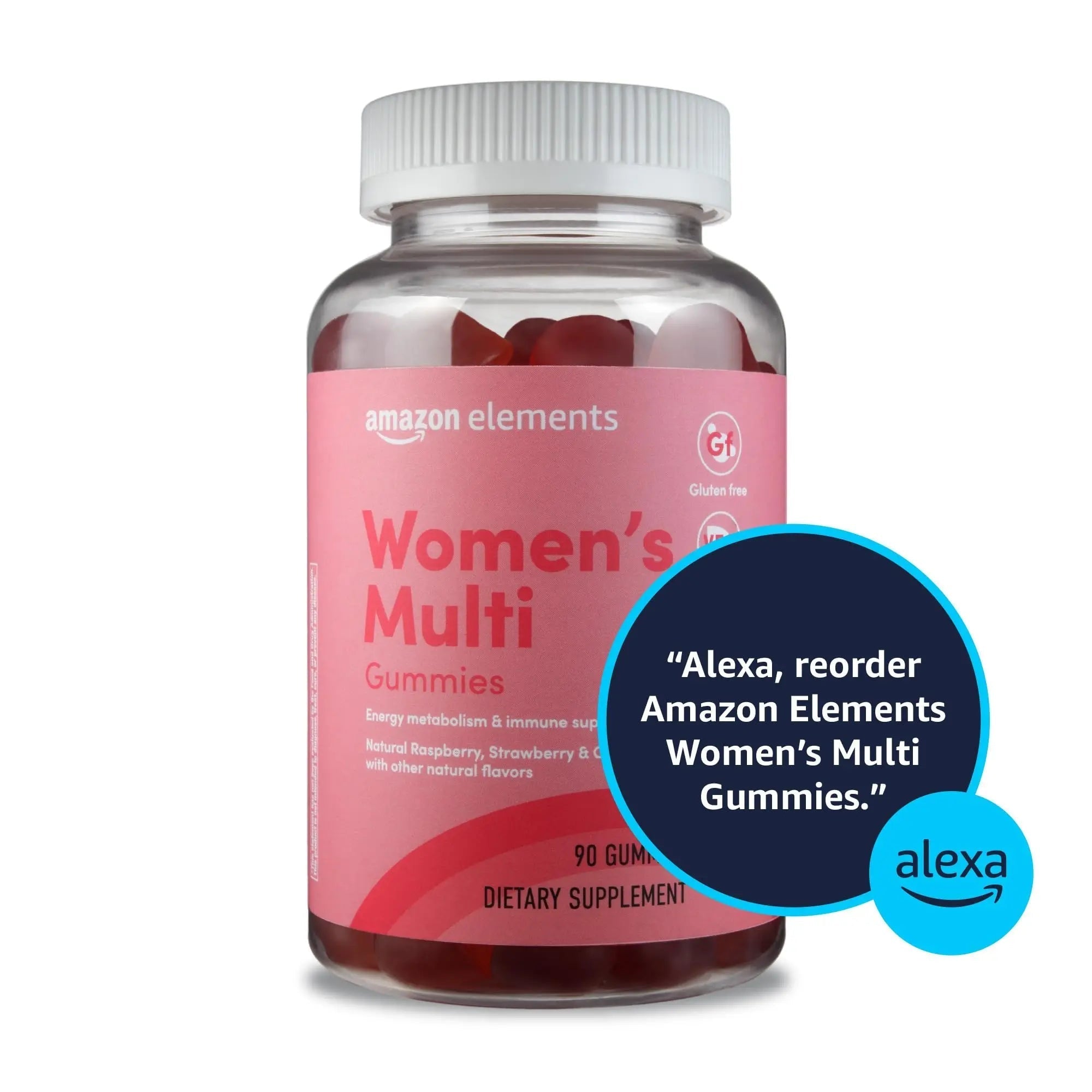 Amazon Elements - Adult Women’s Organic Multivitamins, 90 Gummies (30 servings), Vegetarian Amazon Elements uk supplements