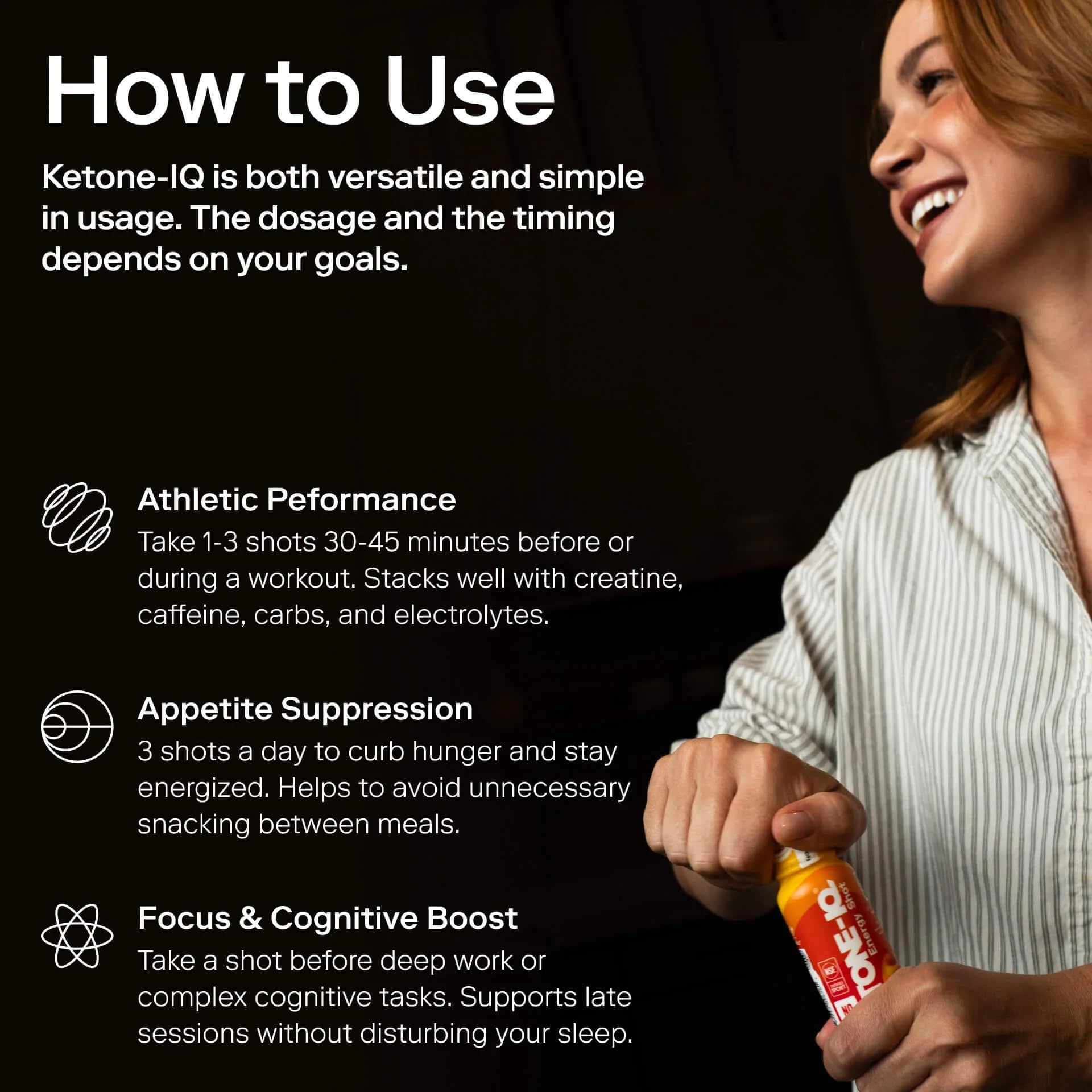 Ketone-IQ No Caffeine Performance Energy Shots – Ketone Fuel for Focus & Endurance, Metabolism Support, 10g Ketones, 24 Pack (Peach) Ketone-IQ uk supplements