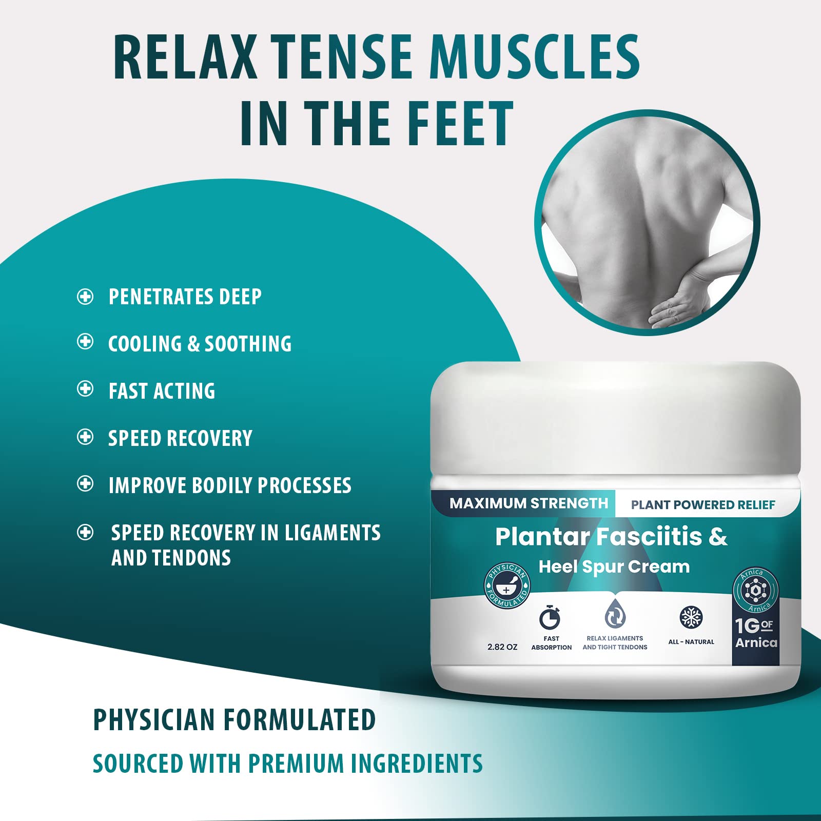 M PAIN MANAGEMENT TECHNOLOGIES Plantar Fasciitis And Heel Spur Cream By PMT - Cream For Foot Relief. High Concentration of Arnica; Vitamin B6, MSM, Glucosamine - To Soothe and Relieve - 2.82 OZ M PAIN MANAGEMENT TECHNOLOGIES uk supplements