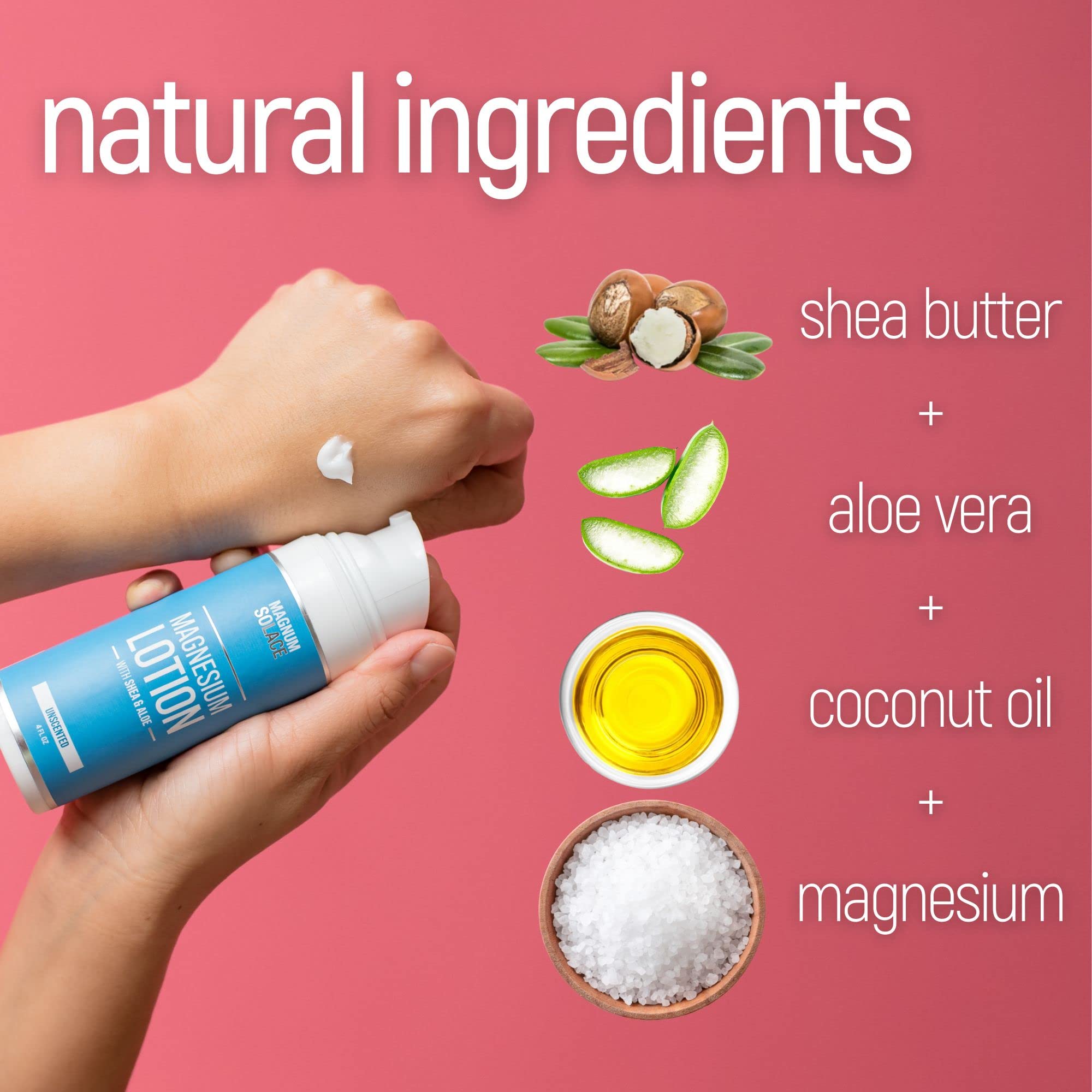 Magnesium Lotion – Super Concentrated – Made with Aloe and Shea – For Leg Cramps, Sore Muscles & Joints, Rejuvenation – Safe for Kids, Made in the USA (Unscented) Magnum Solace uk supplements