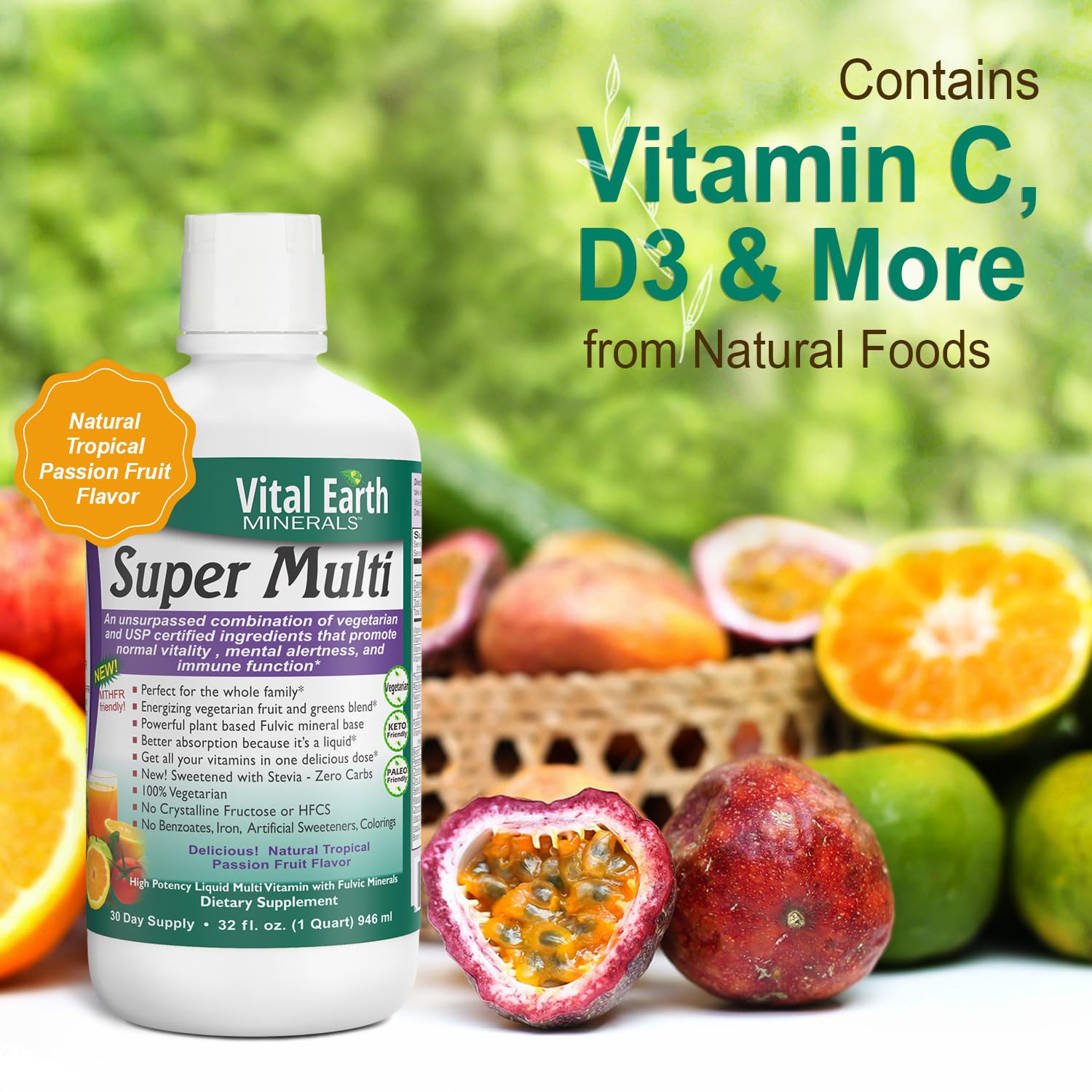 Vital Earth Minerals Bone & Wellness Support – Cal Mag Liquid + Super Multi, Liquid Multivitamins, MTHFR Support, 32 Oz Ea Vital Earth Minerals uk supplements