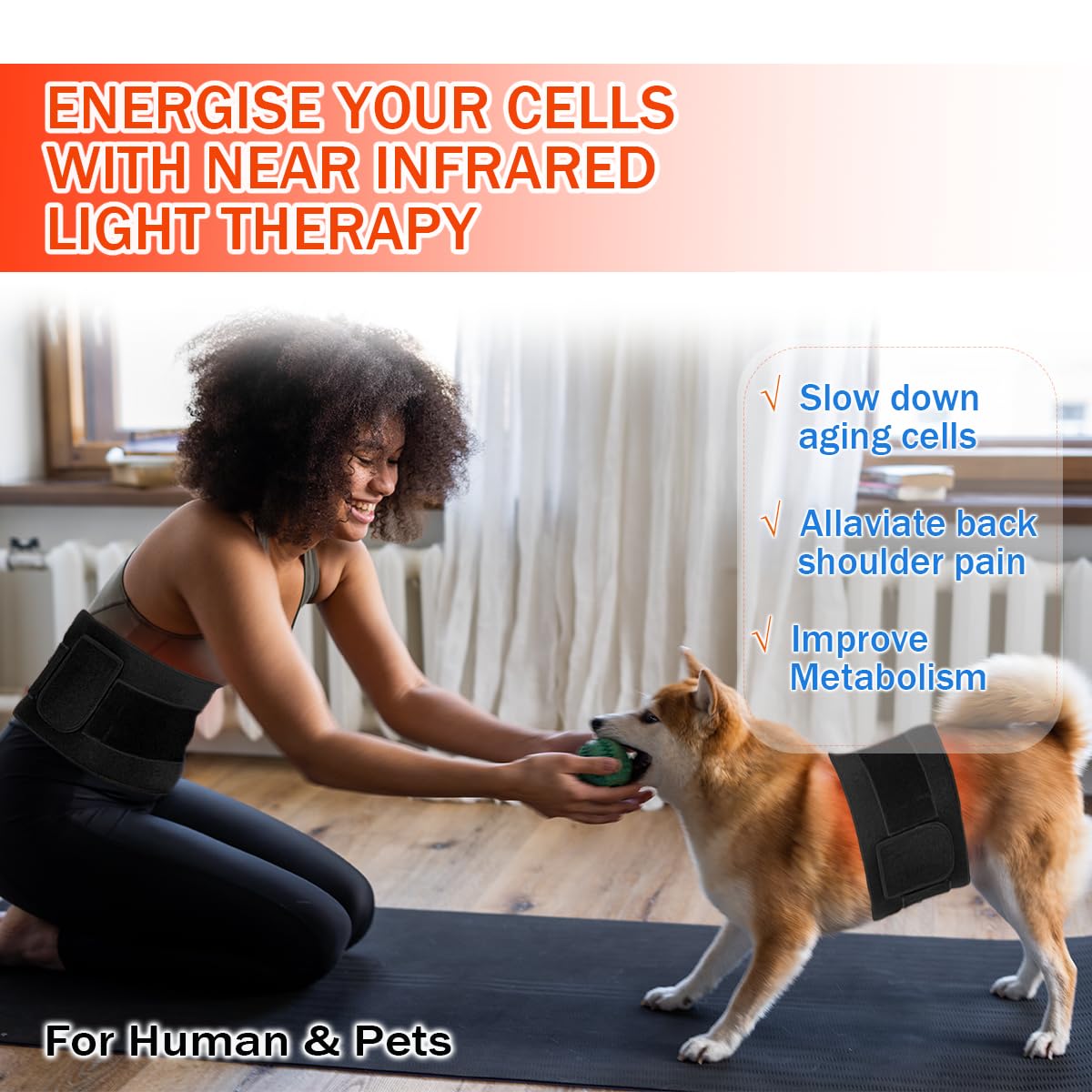 Red Light Therapy Infrared Light Therapy Pad for Body Pain NIR Deep Therapy for Back Knee Hands bonodave uk supplements