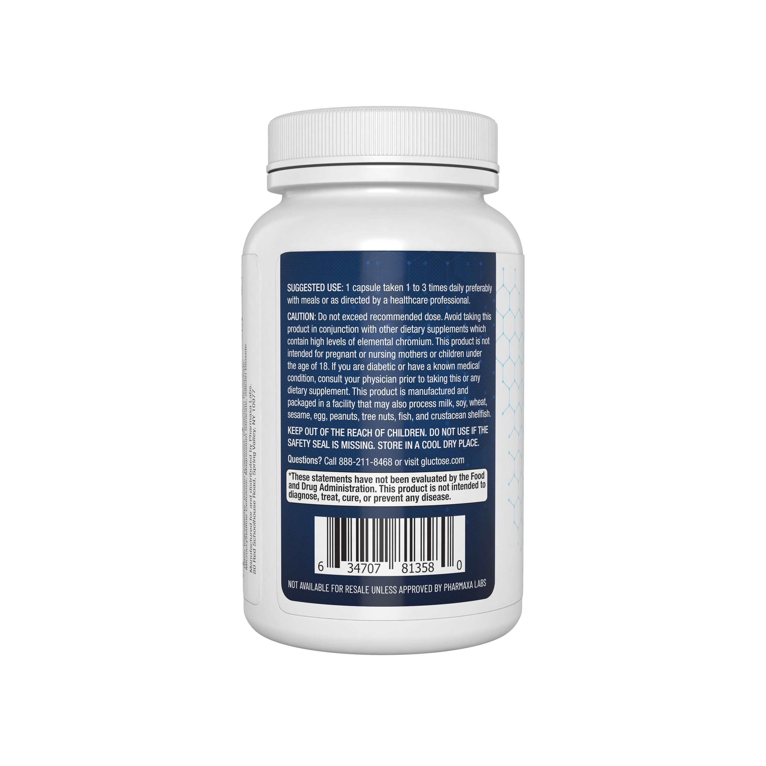 Gluctose Blood Health Support Supplement - Advanced Formula for Men & Women - Chromium, Magnesium, Alpha Lipoic Acid, Bitter Melon, Gymnema - 90 Day Supply / 90 Capsules Pharmaxin Labs uk supplements