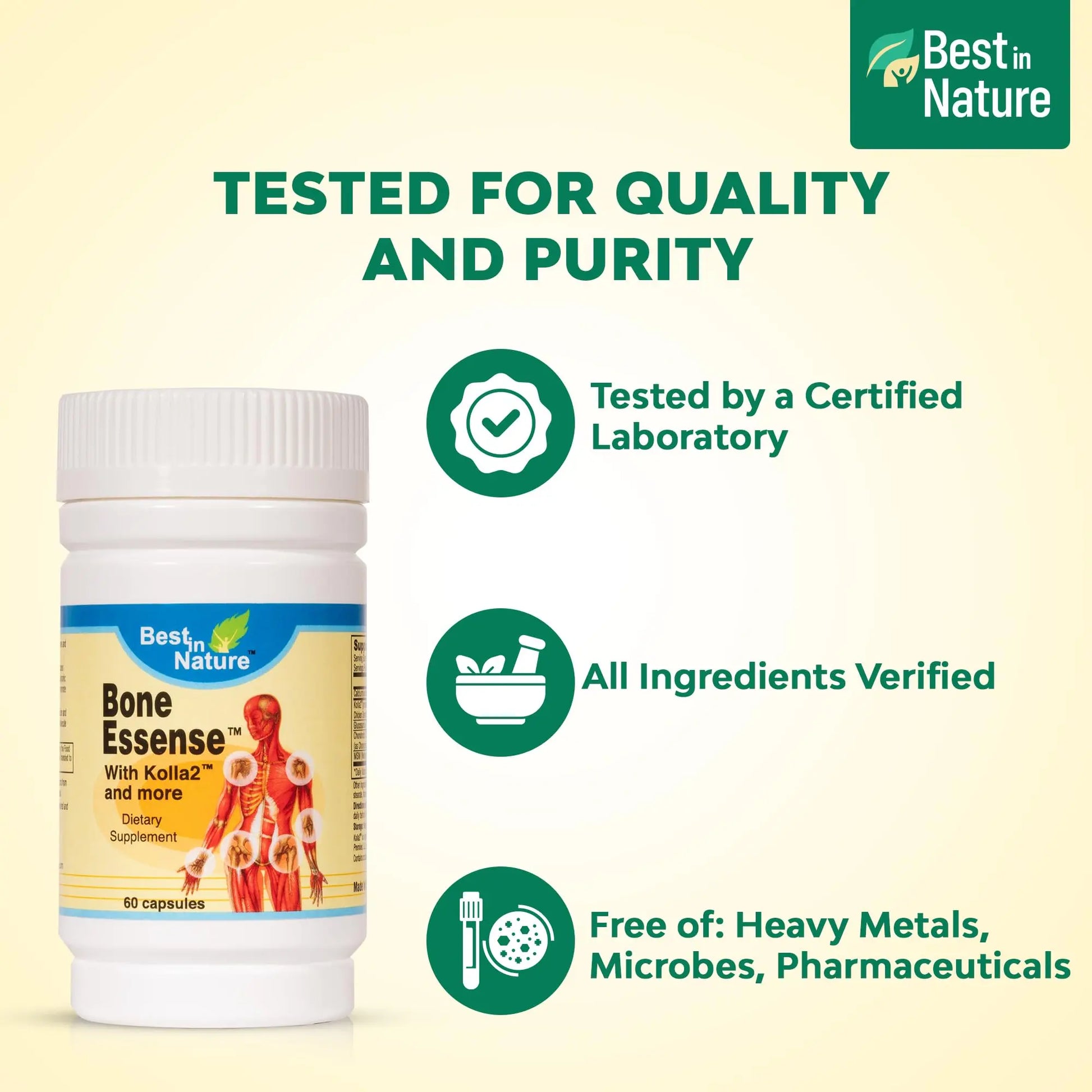 Best in Nature Bone Essense with Kolla2 (Type II Collagen) - Bone and Joint Health Supplement. (60 Count) Best in Nature uk supplements
