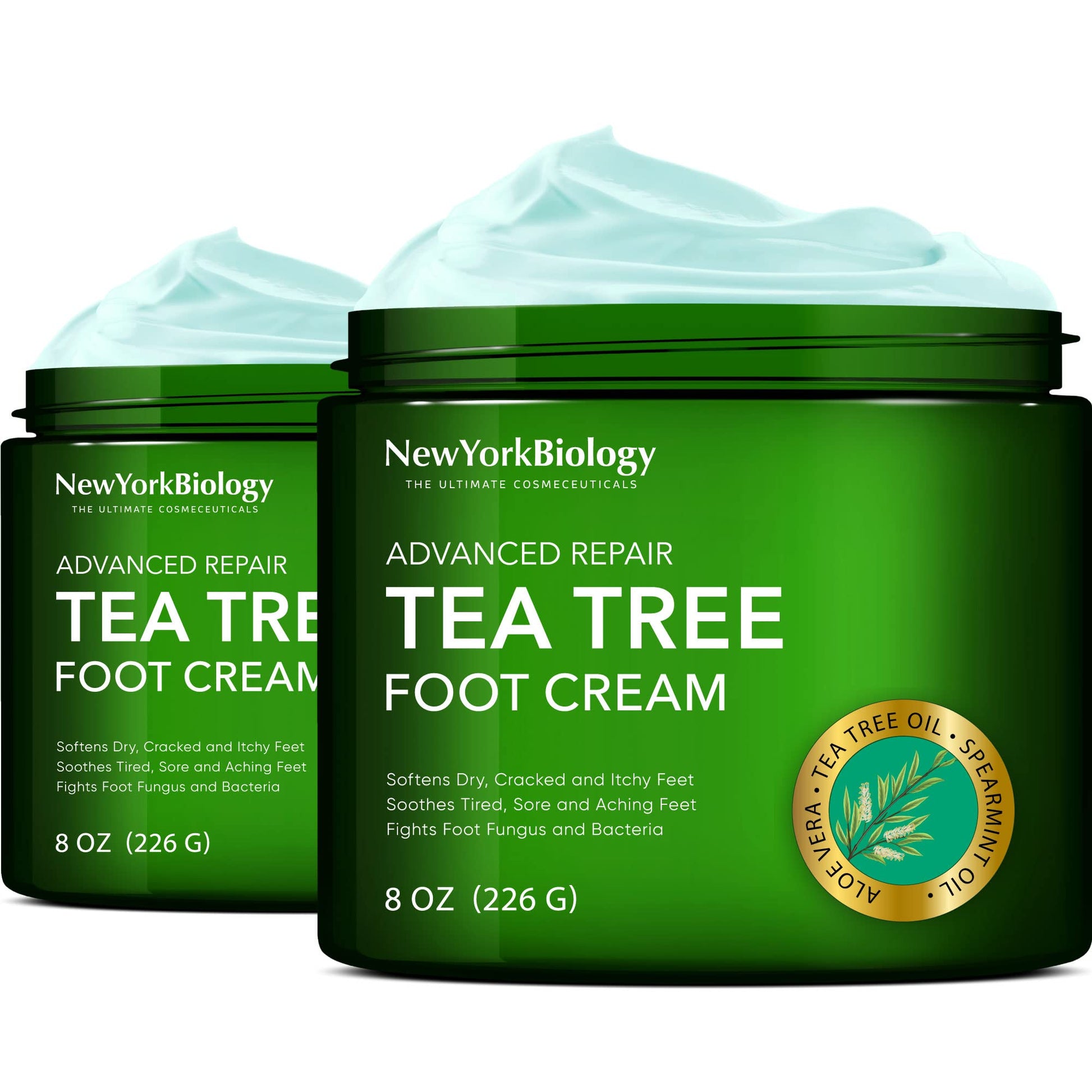 New York Biology Tea Tree Oil Foot Cream for Dry Cracked Feet, Athletes Foot, Nail Fungus NEW YORK BIOLOGY THE ULTIMATE COSMECEUTICALS uk supplements