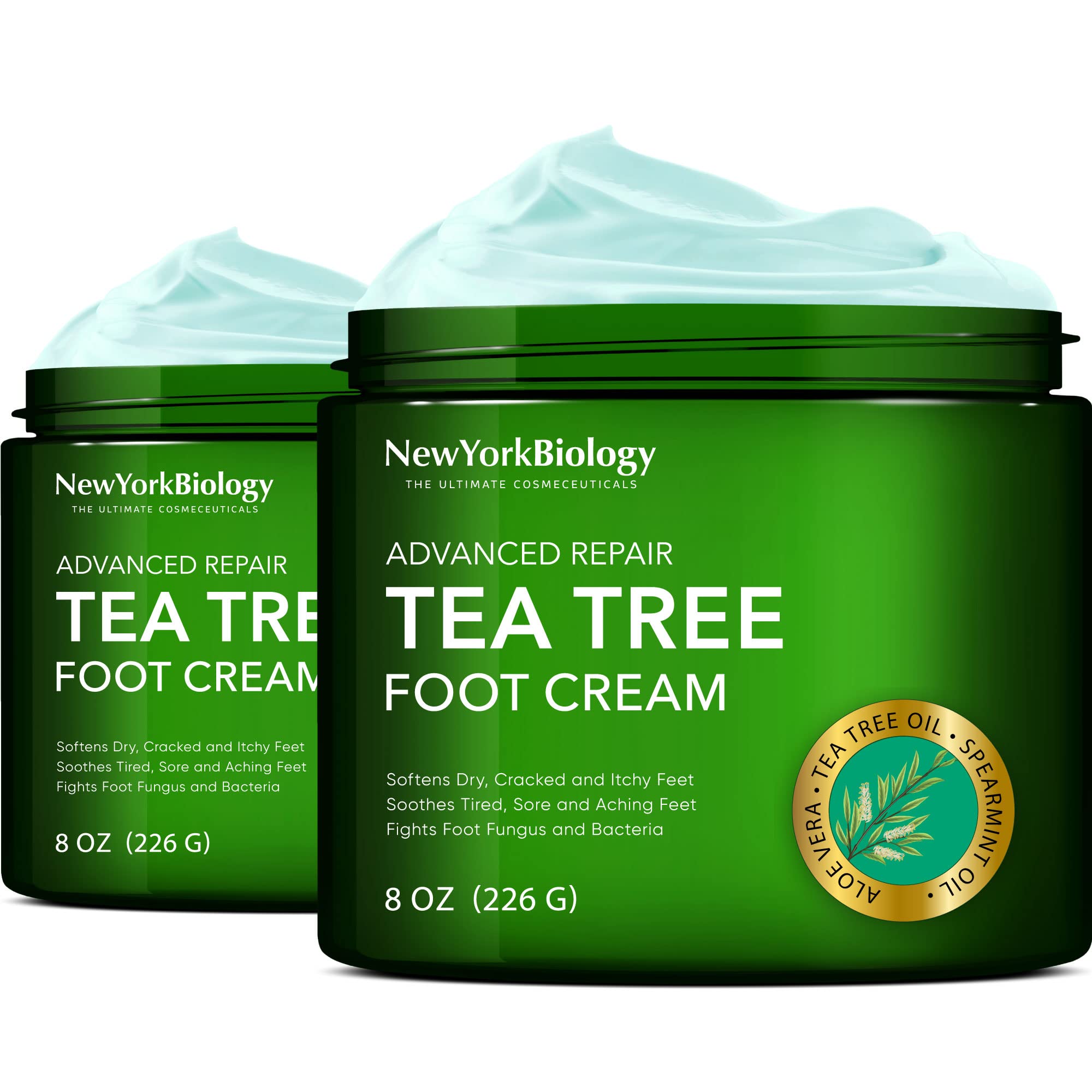 New York Biology Tea Tree Oil Foot Cream for Dry Cracked Feet, Athletes Foot, Nail Fungus NEW YORK BIOLOGY THE ULTIMATE COSMECEUTICALS uk supplements