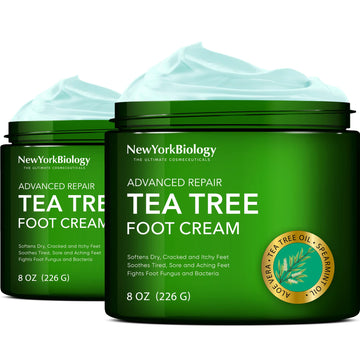 New York Biology Tea Tree Oil Foot Cream for Dry Cracked Feet, Athletes Foot, Nail Fungus NEW YORK BIOLOGY THE ULTIMATE COSMECEUTICALS uk supplements