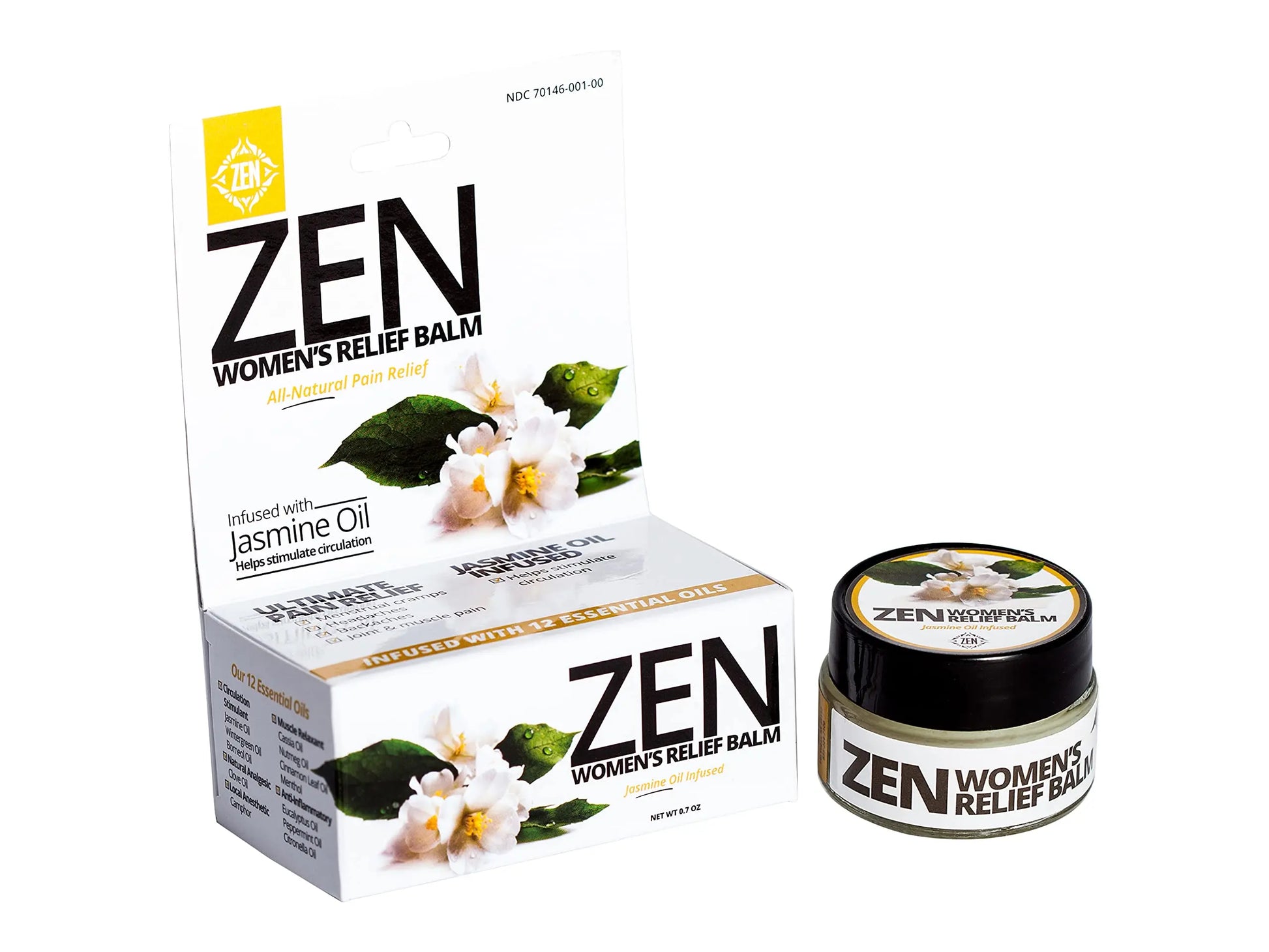 ZEN Women’s Relief Balm – Plant-Based Topical Balm Infused with Jasmine Oil – Cooling Botanical Blend – 0.7 oz – #TrustedByLegends ZEN uk supplements