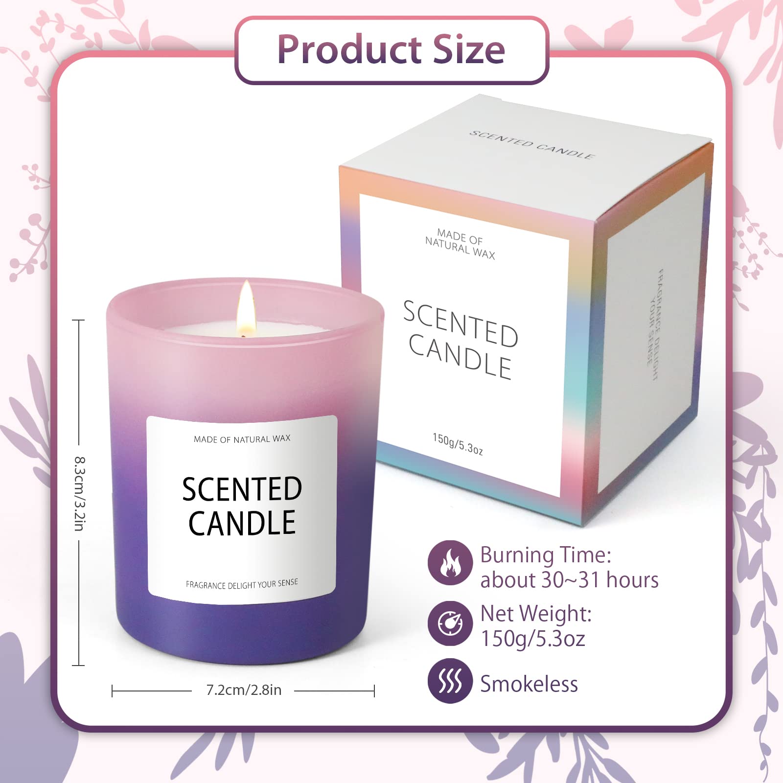 Candles, Scented Candles, Candles for Home Scented, Scented Candle Gift Set for Women STRN uk supplements