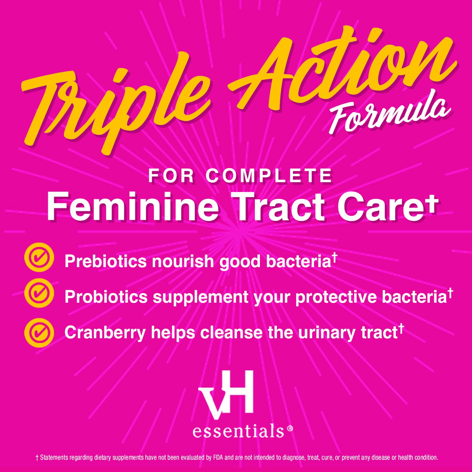 vH essentials Probiotic Gummies with Prebiotics & Cranberry, Concentrated Extract vH essentials uk supplements