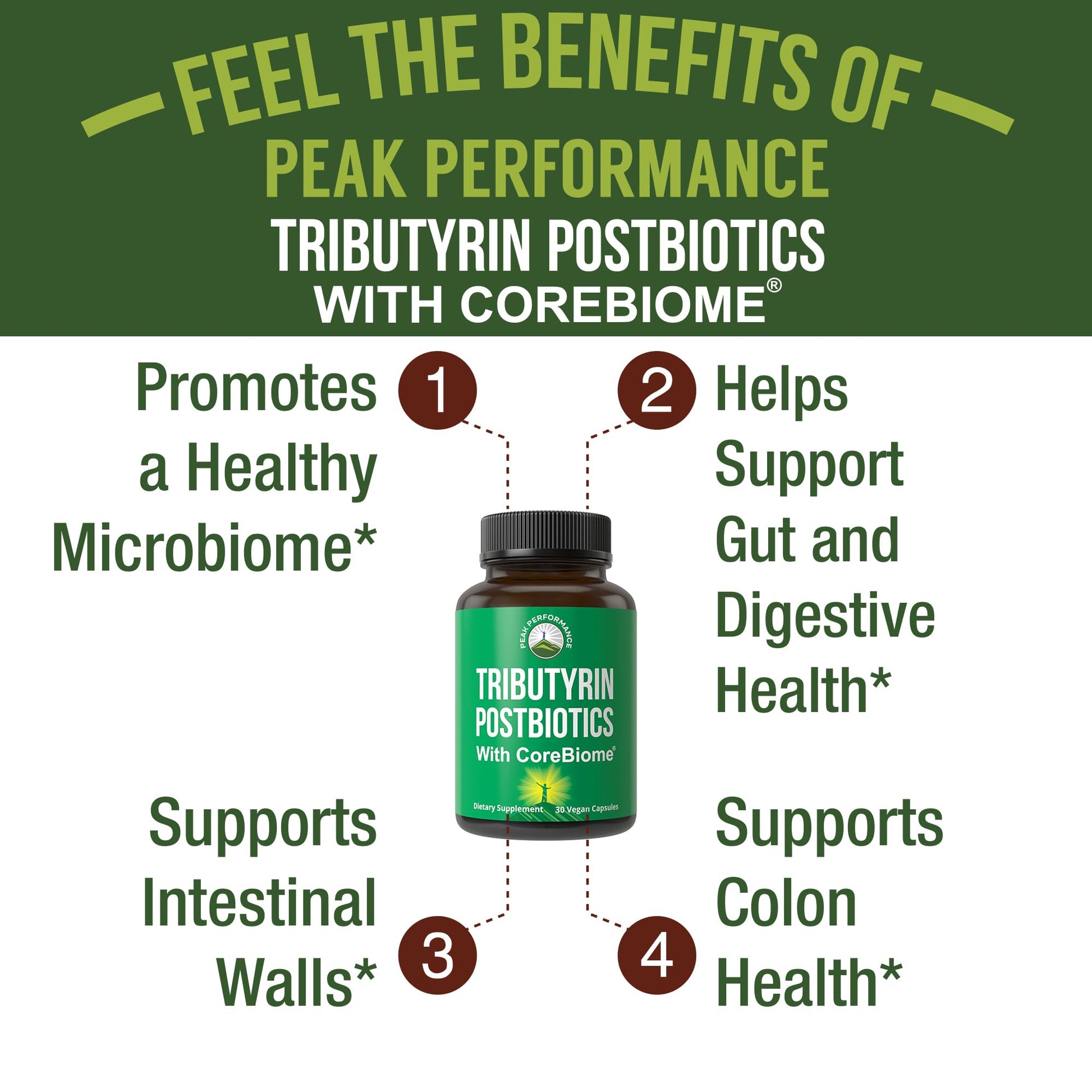 CoreBiome Tributyrin Postbiotic Supplement Clinically Tested for Gut Health. More Effective Than Sodium Butyrate Capsules. High Bioavailability Post Biotics for Digestive, Leaky Gut, Colon, Microbiome Peak Performance uk supplements
