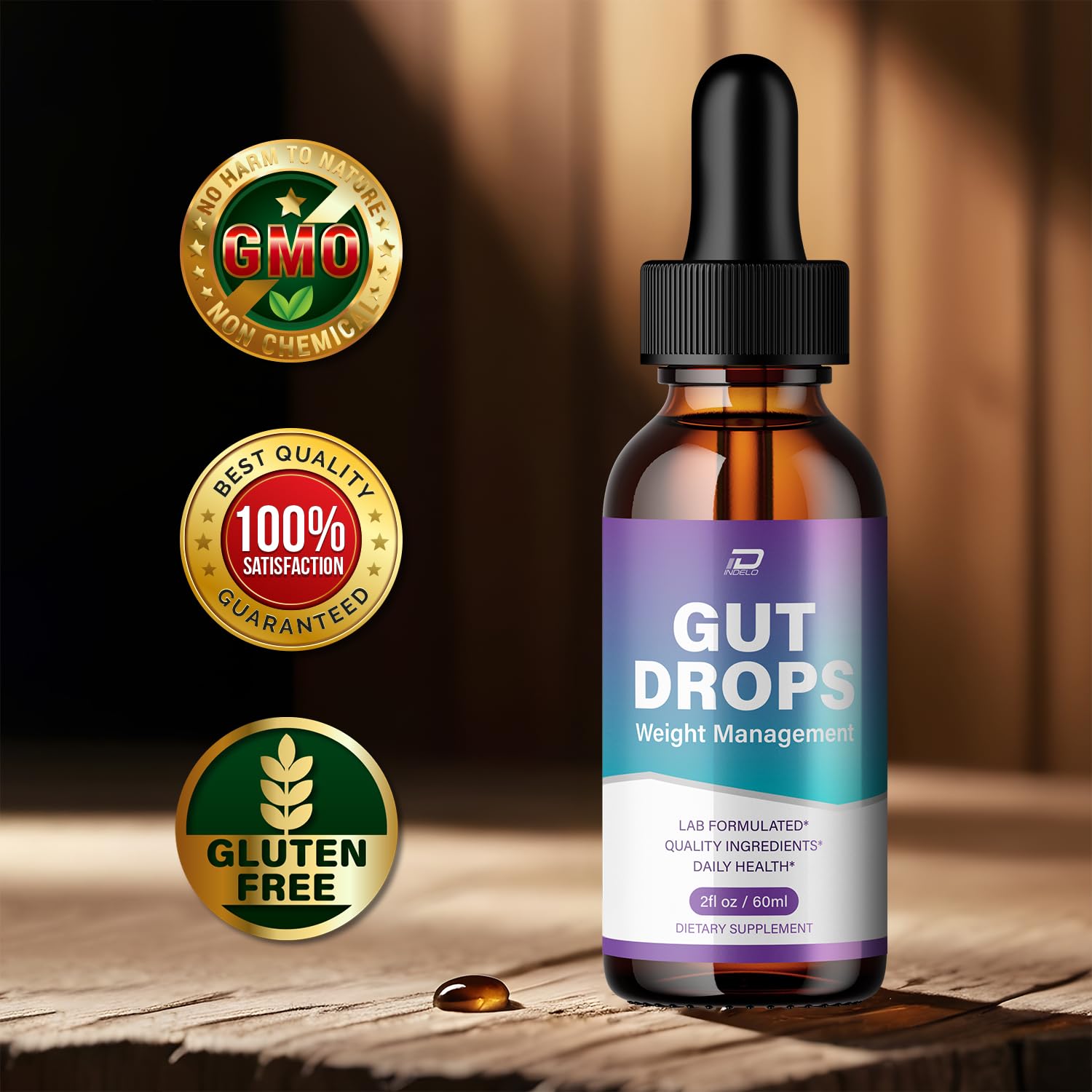 Indelo Gut Drops Healthy Formula – GutDrops All Natural Healthy Levels - Extra Strength Liquid, Reviews (1 Pack – 1 Month Supply) Indelo uk supplements