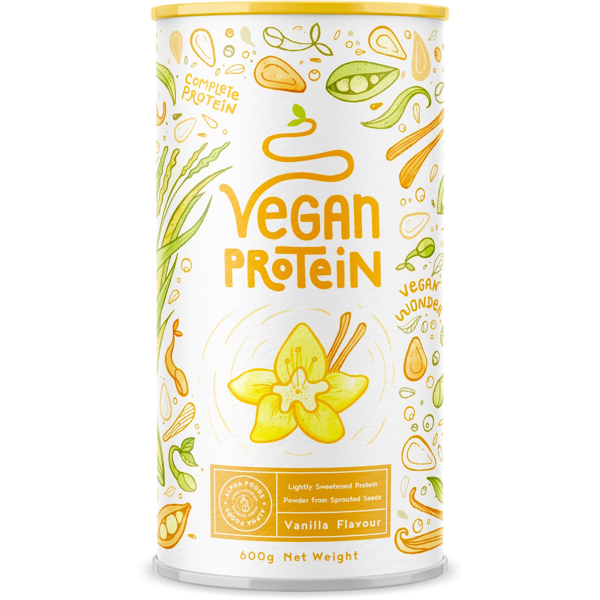 Vegan Protein Powder - Muscle Building Powder with Amino Acids - Plant Based Protein Shake Alpha Foods uk supplements