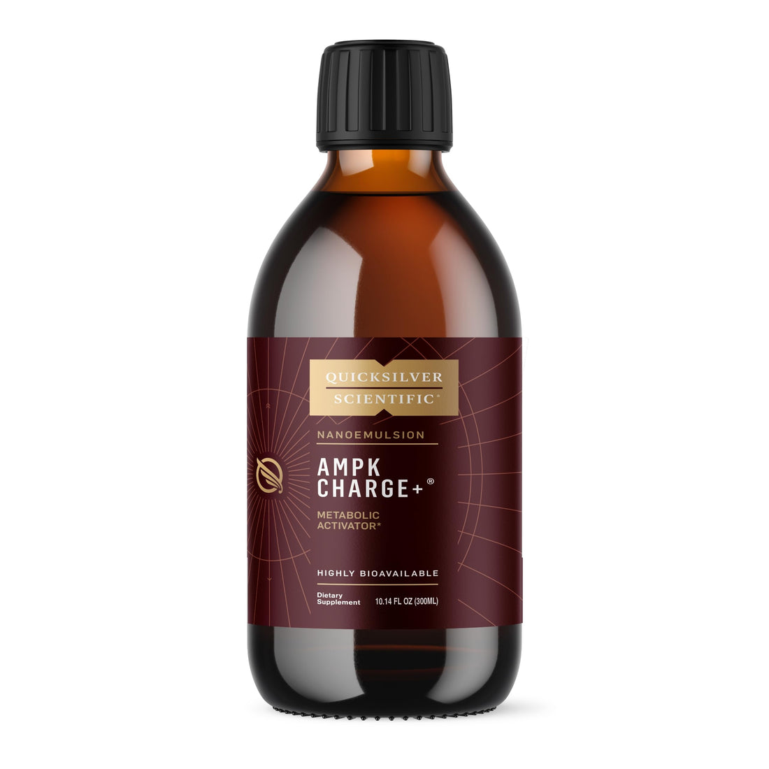 Quicksilver Scientific AMPK Charge+ - Support The Benefits of Intermittent Fasting, Carb Restrictive + Keto Protocols - Promotes Energy Production, Fat Breakdown + Healthy Aging (10.14oz / 300ml) Quicksilver Scientific uk supplements