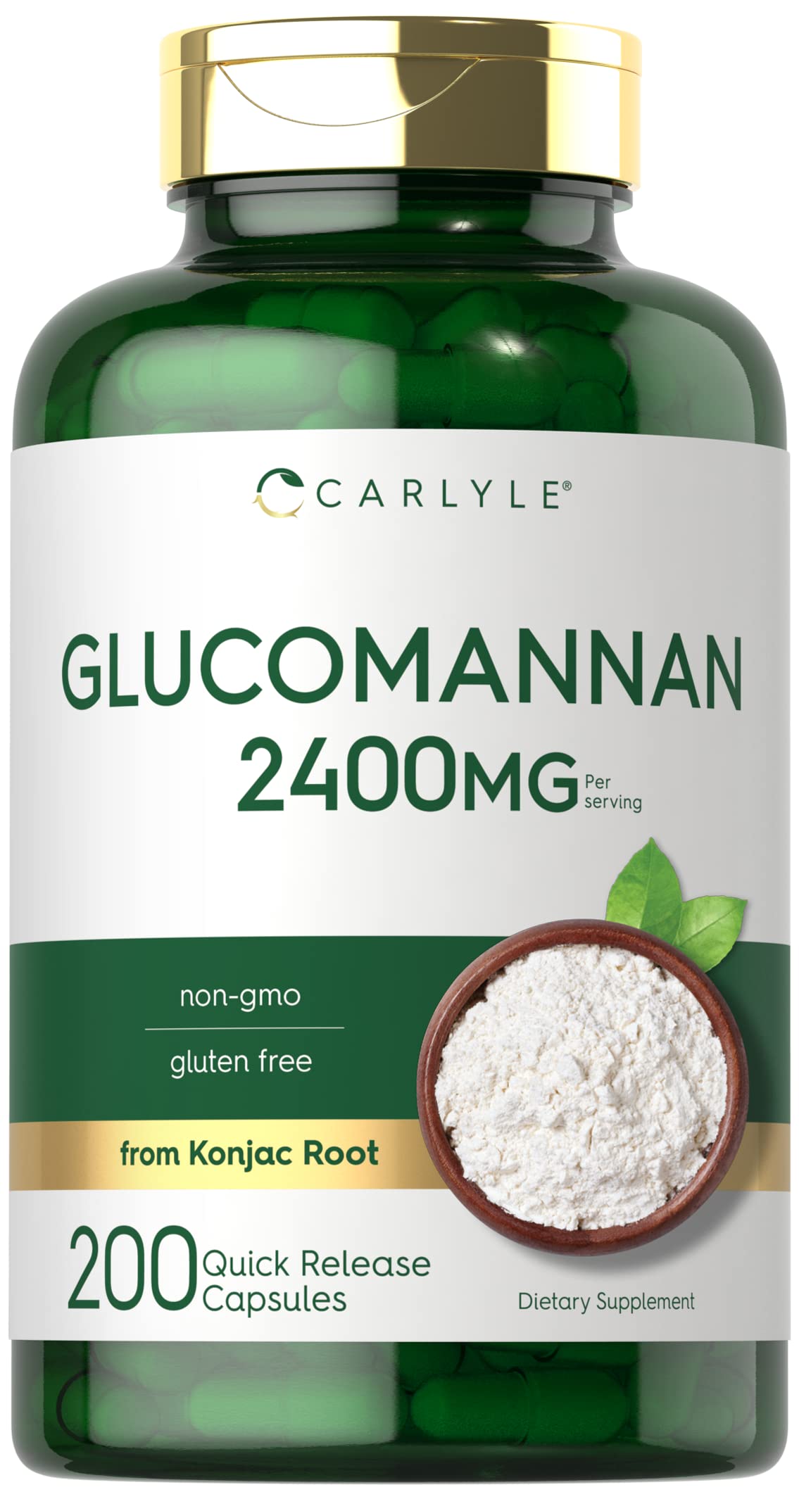 Carlyle Glucomannan Capsules | 200 Count | Soluble Fiber Pills | Non-GMO Carlyle uk supplements