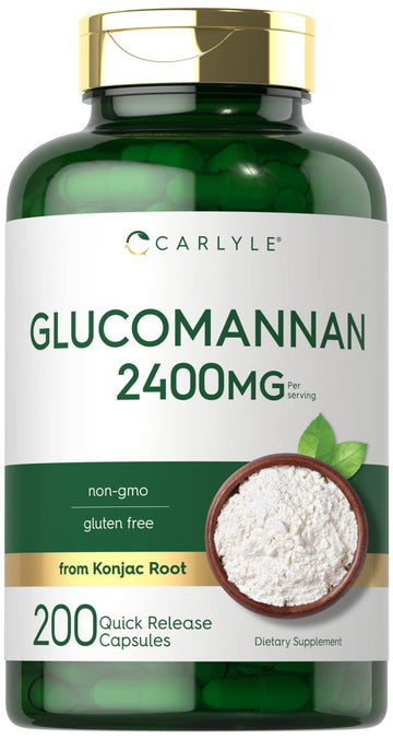 Carlyle Glucomannan Capsules | 200 Count | Soluble Fiber Pills | Non-GMO Carlyle uk supplements