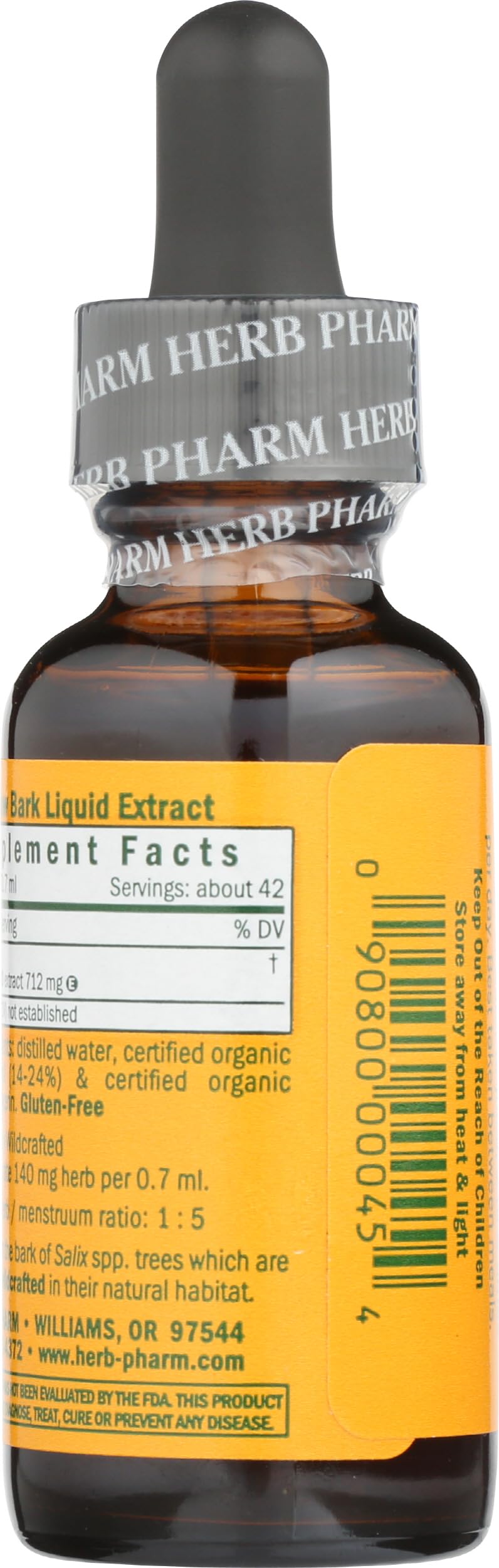 Herb Pharm Willow Bark Liquid Extract for Minor Pain - 1 Ounce (DWILL01) Herb Pharm uk supplements