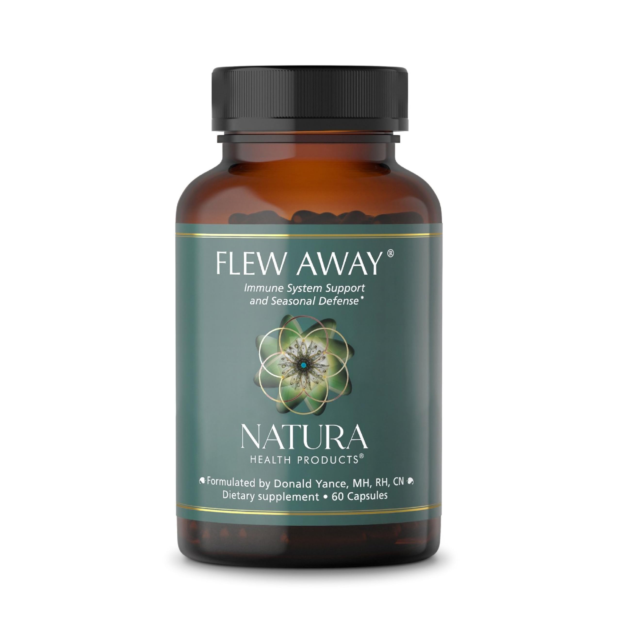 Natura Health Products Flew Away Supplement - Immune System Support & Seasonal Defense - Featuring Ginger, Elderberry, Propolis and Eucalyptus (60 Capsules) Natura Health Products uk supplements